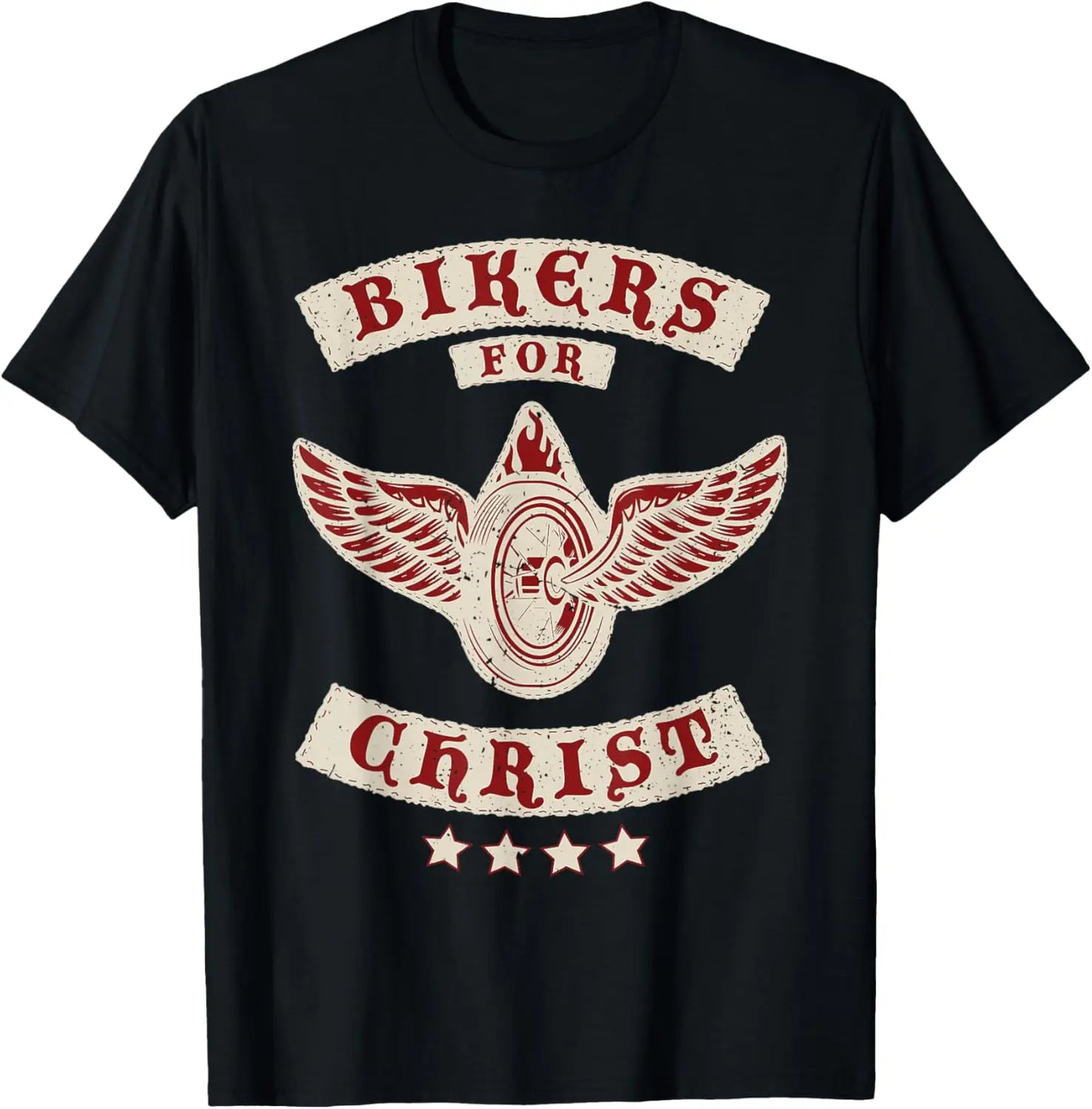 Bikers for Christ Christian Motorcycle Patch Faith T-Shirt