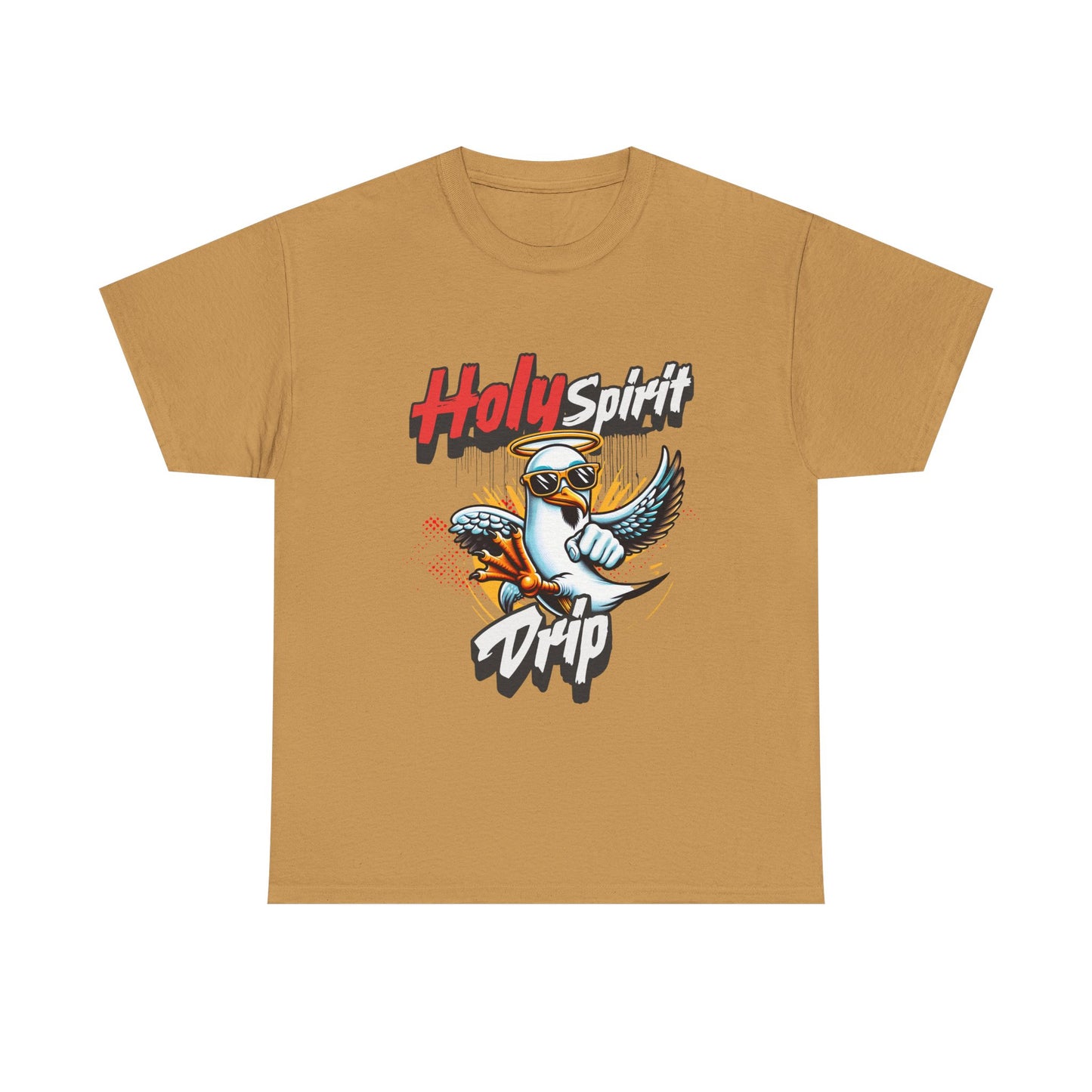 Holy Spirit Drip Unisex Heavy Cotton Tee - Unique Graphic Tee for Everyday Style