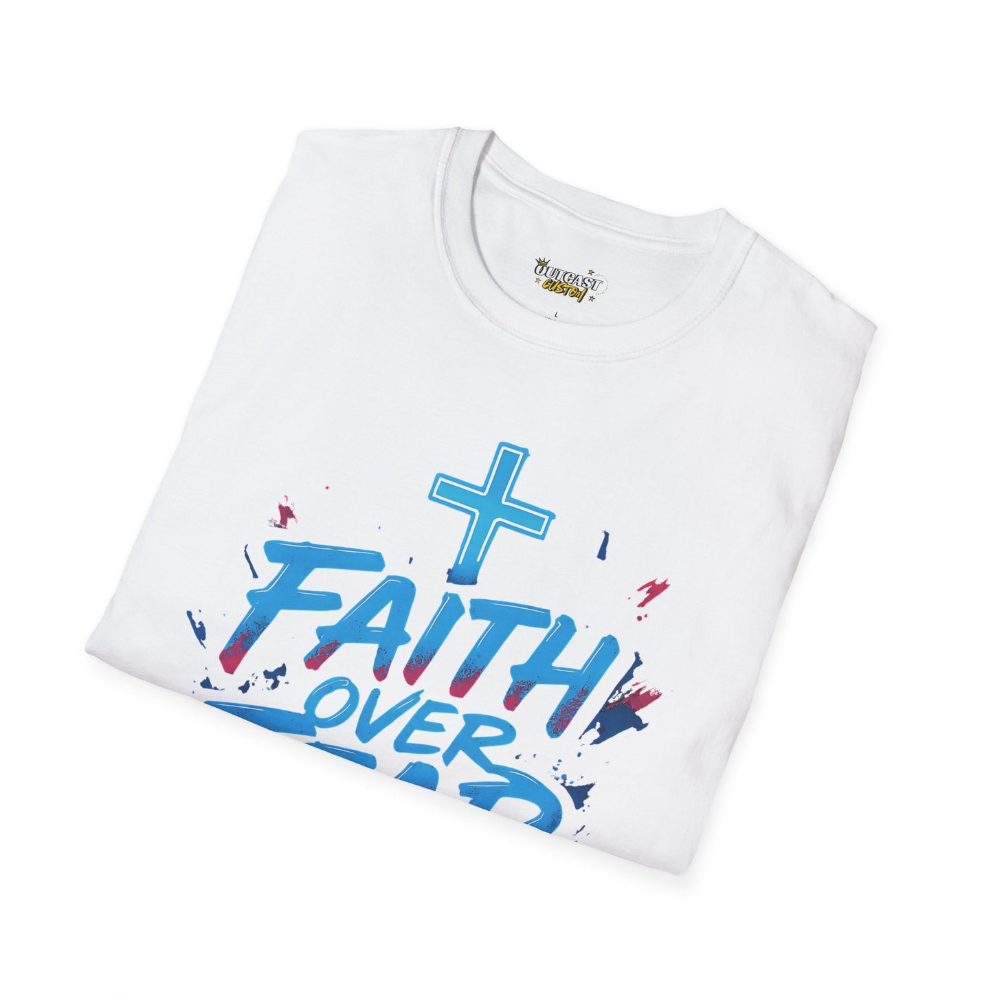 Faith Over Fear Unisex Softstyle T-Shirt - Inspirational Graphic Tee