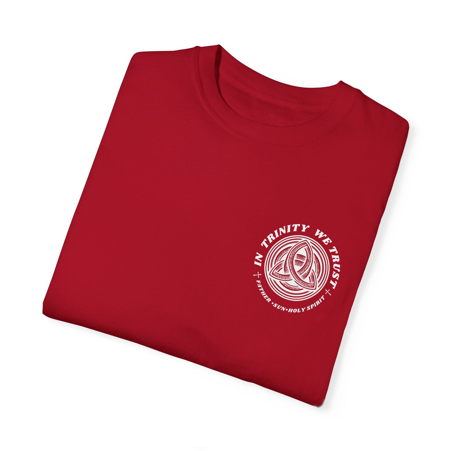 Unisex Garment-Dyed T-Shirt - 'In Trinity We Trust' Vintage Style