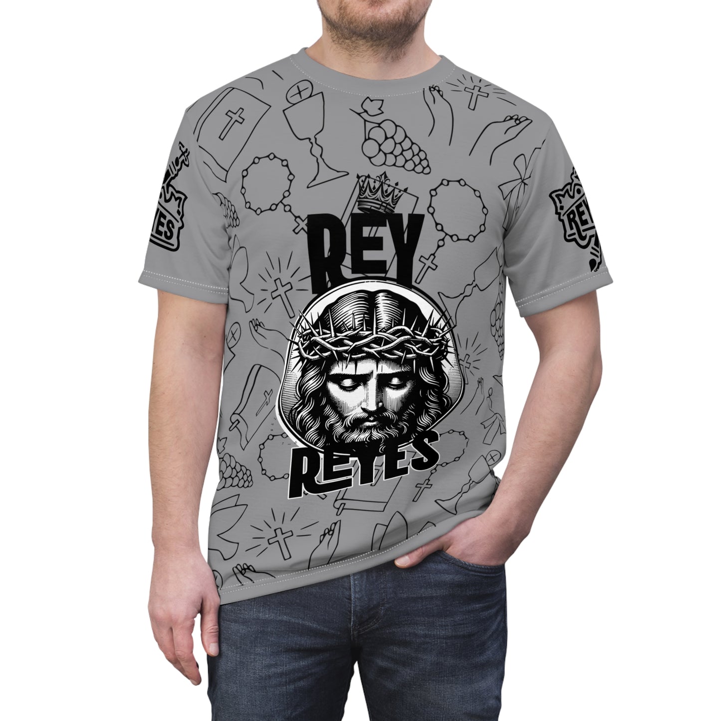 Rey Reyes Graphic Tee - Unique Spiritual Unisex T-Shirt, Streetwear Style, Gift for Believers, Church Apparel, Faith-Based Fashion