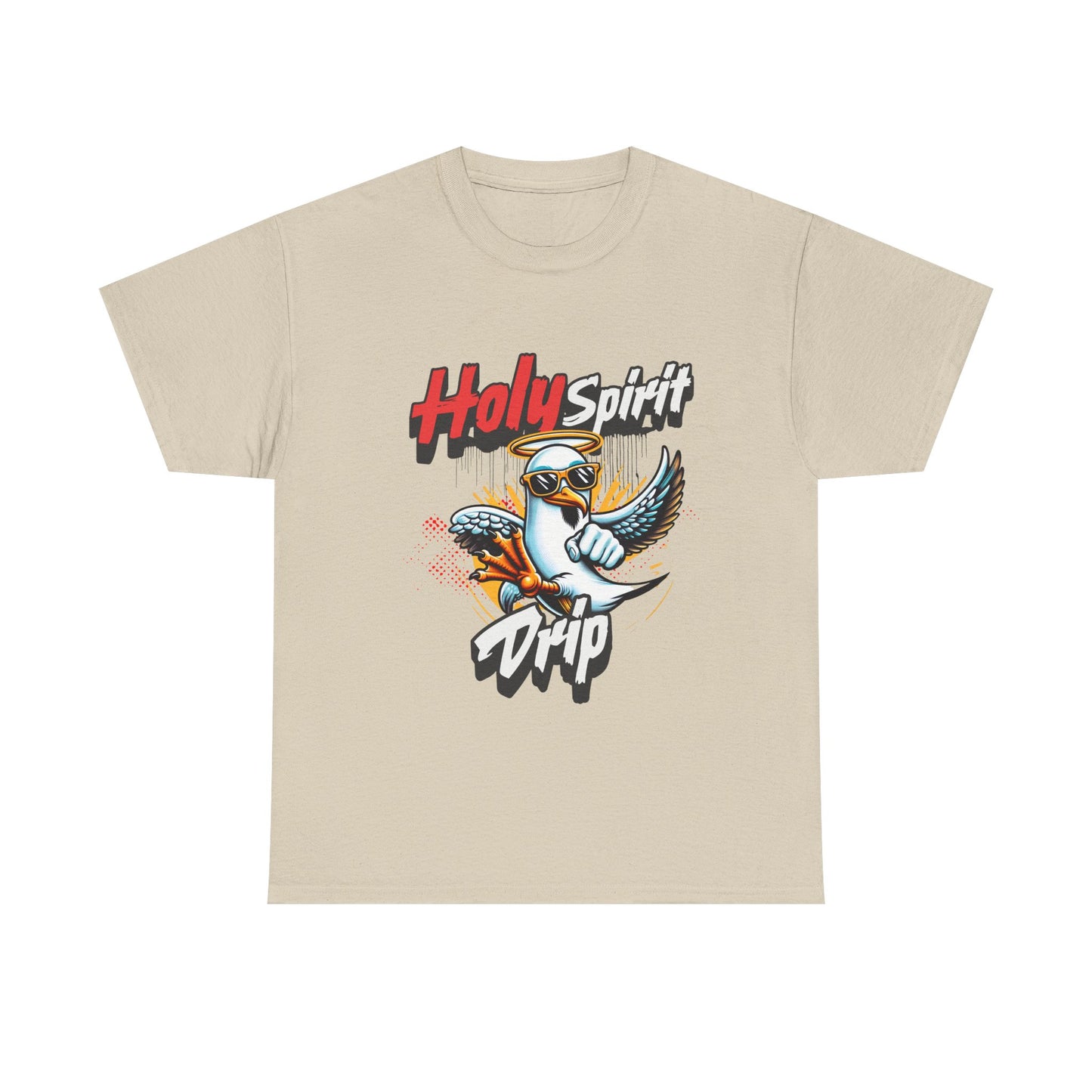 Holy Spirit Drip Unisex Heavy Cotton Tee - Unique Graphic Tee for Everyday Style