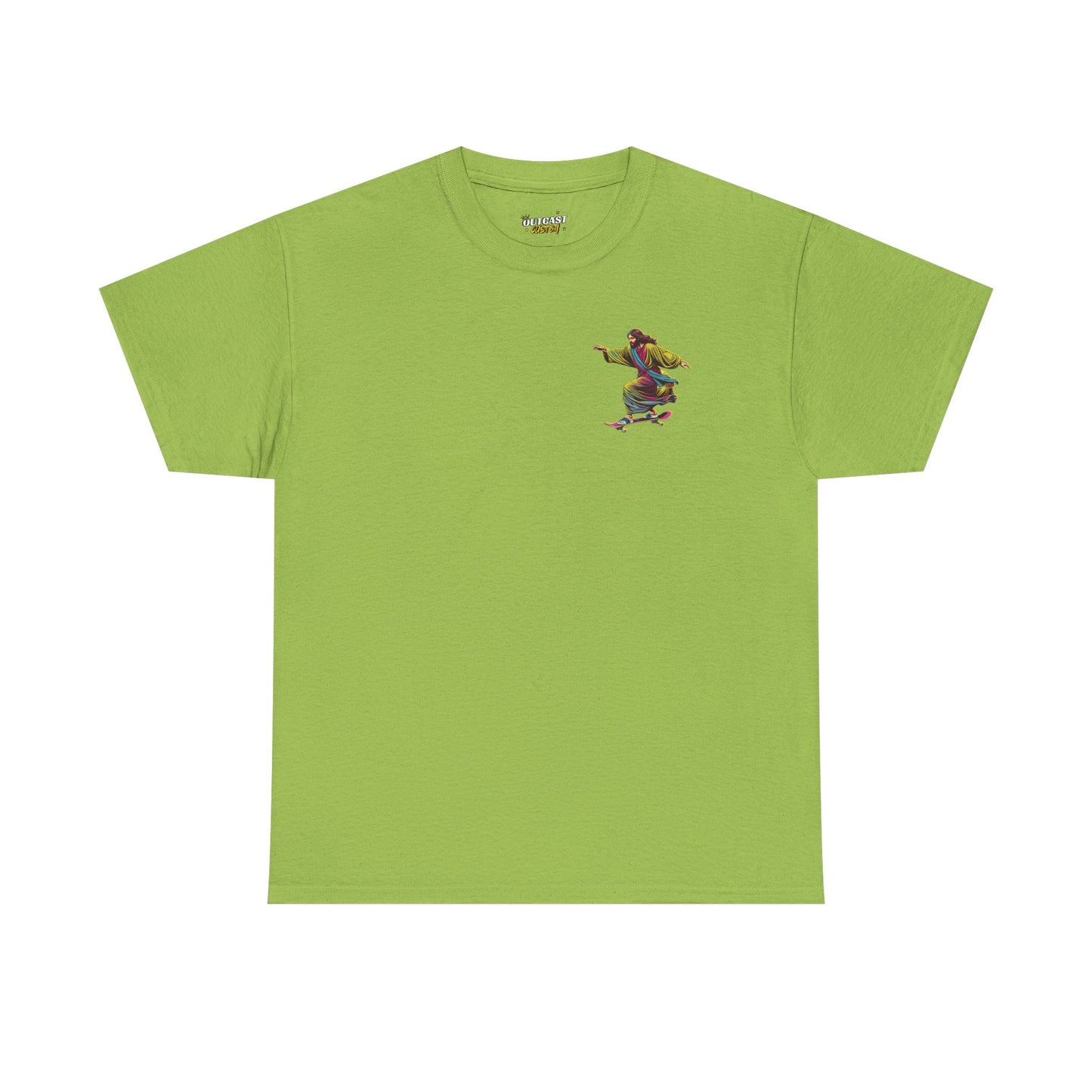 Jesus Skater Unisex Heavy Cotton Tee - Cool and Casual Faith-Inspired Shirt