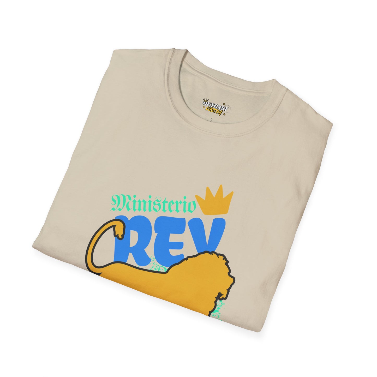 Ministerio Crew Unisex Softstyle T-Shirt - Vibrant Lion Design for Casual Wear