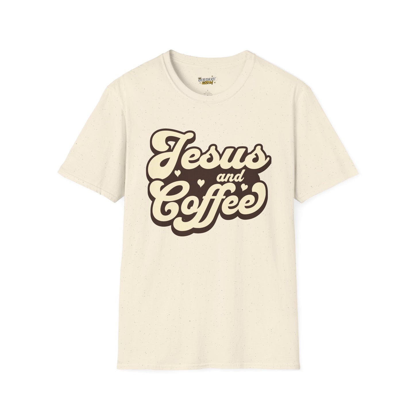 Jesus and Coffee Unisex Softstyle T-Shirt - Perfect for Faith Lovers and Coffee Enthusiasts