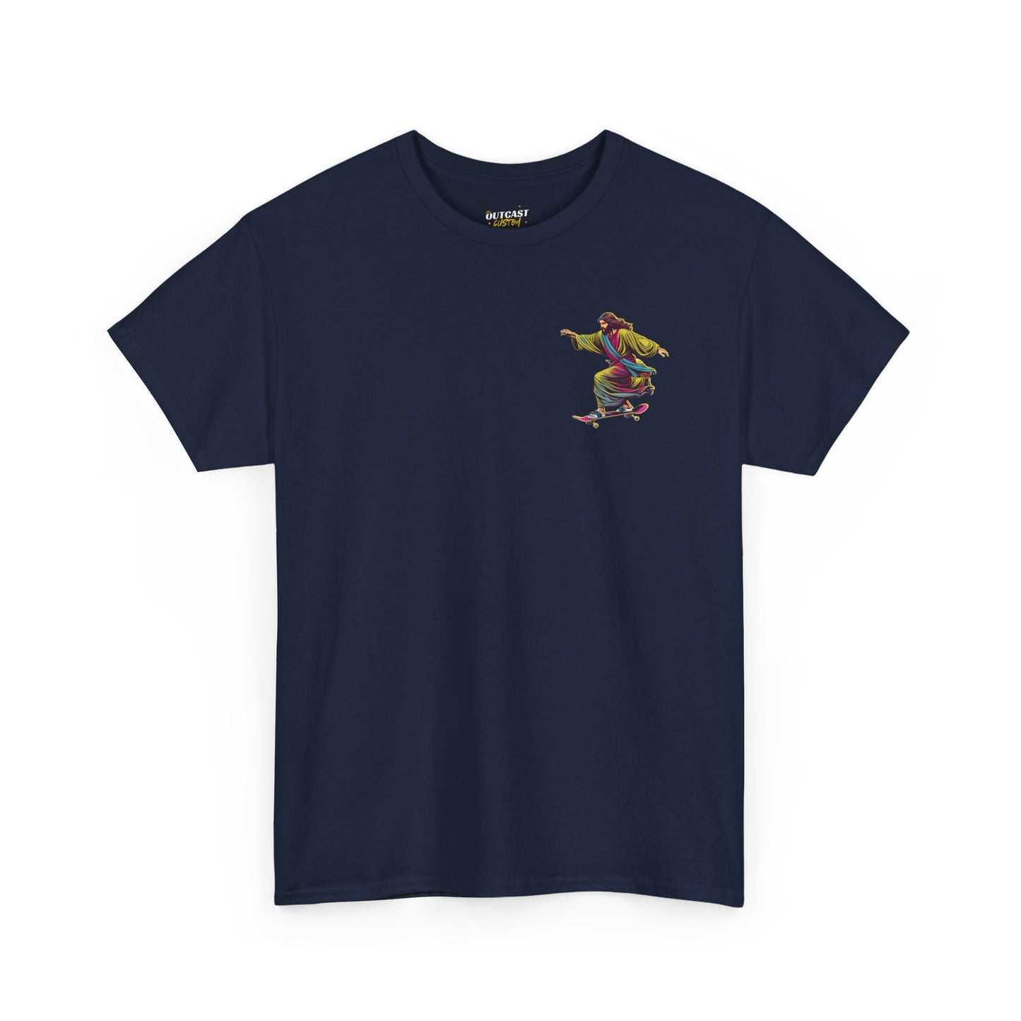 Jesus Skater Unisex Heavy Cotton Tee - Cool and Casual Faith-Inspired Shirt