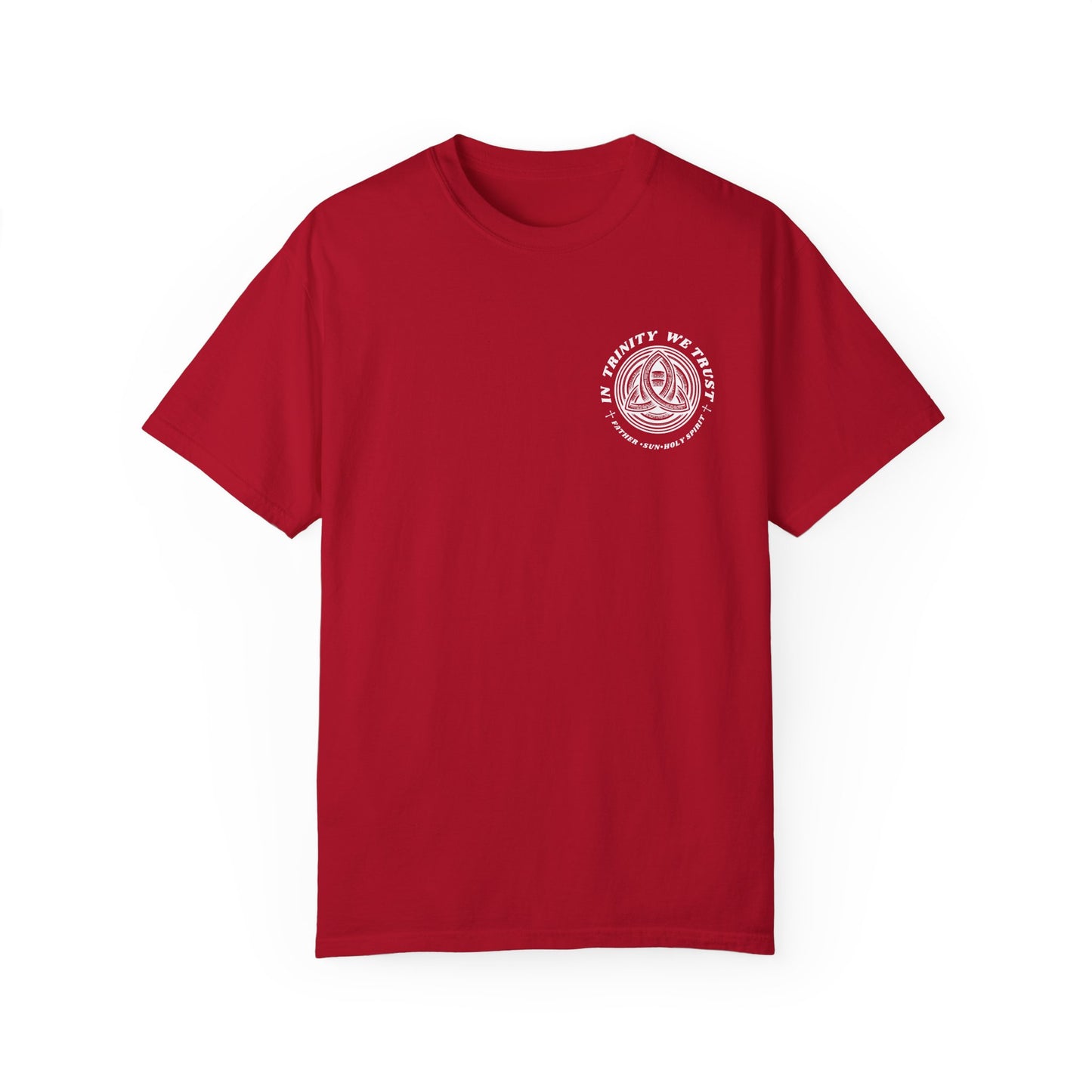 Unisex Garment-Dyed T-Shirt - 'In Trinity We Trust' Vintage Style