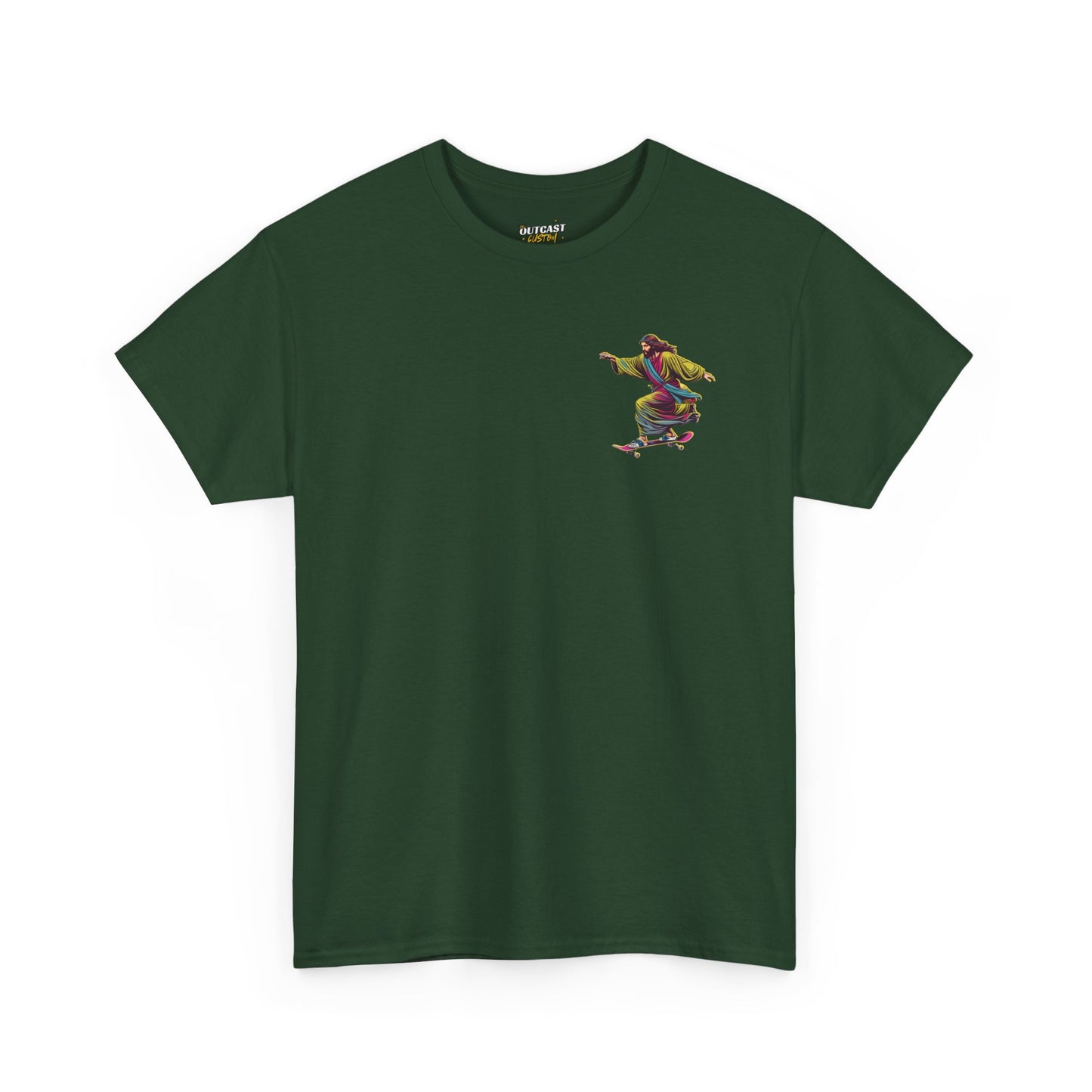 Jesus Skater Unisex Heavy Cotton Tee - Cool and Casual Faith-Inspired Shirt