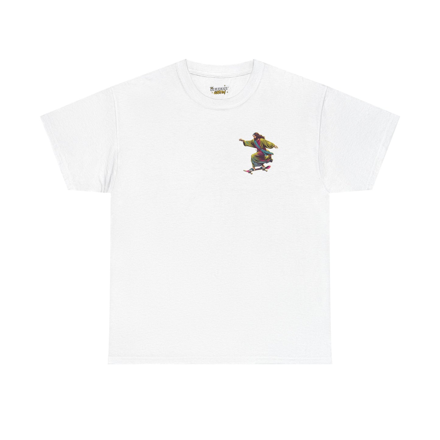 Jesus Skater Unisex Heavy Cotton Tee - Cool and Casual Faith-Inspired Shirt