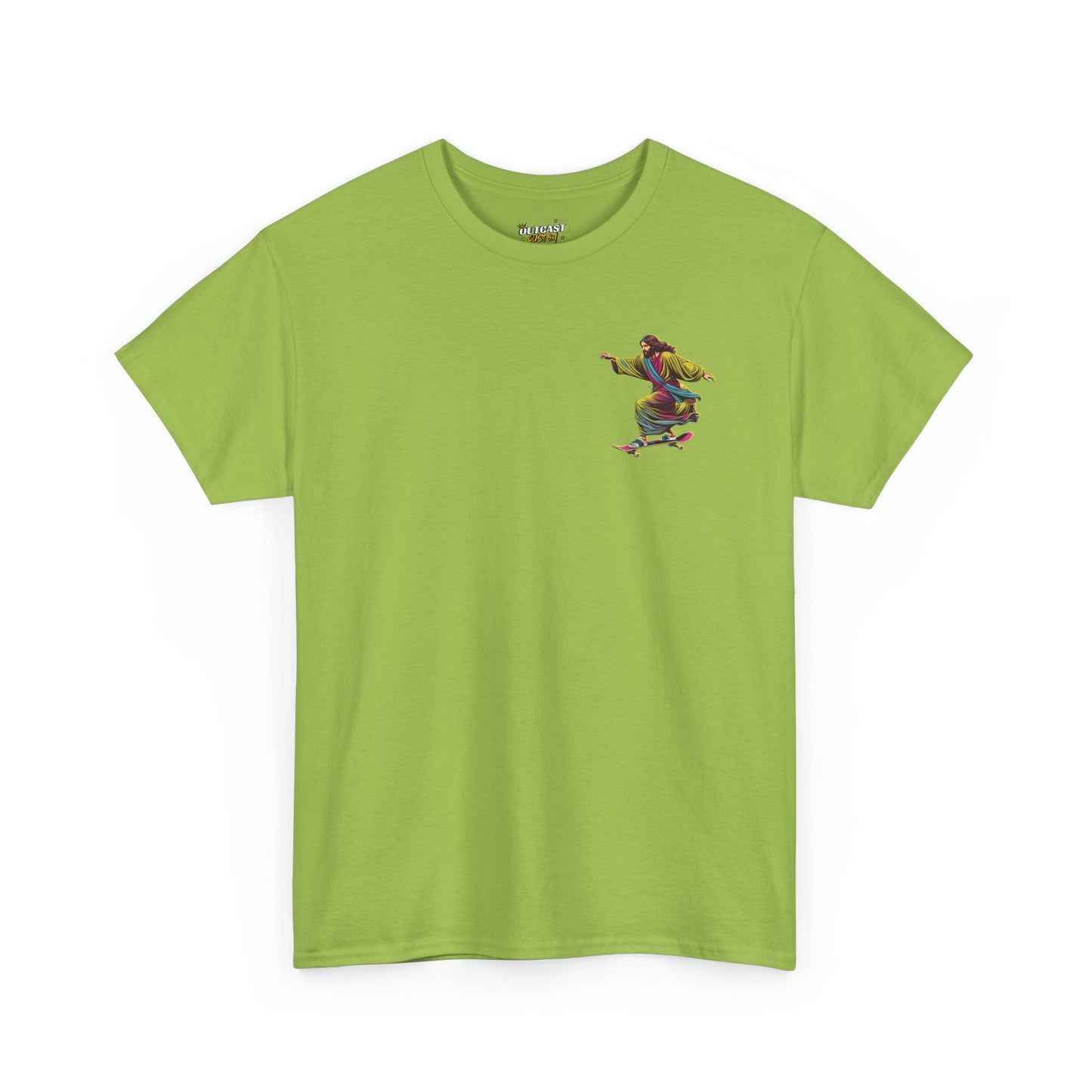 Jesus Skater Unisex Heavy Cotton Tee - Cool and Casual Faith-Inspired Shirt