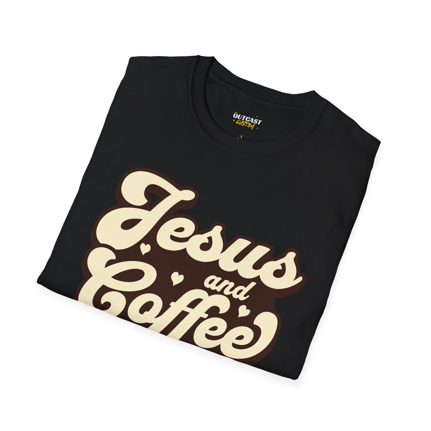 Jesus and Coffee Unisex Softstyle T-Shirt - Perfect for Faith Lovers and Coffee Enthusiasts