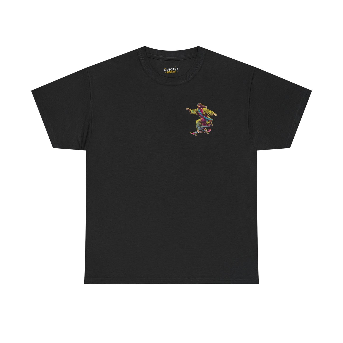 Jesus Skater Unisex Heavy Cotton Tee - Cool and Casual Faith-Inspired Shirt