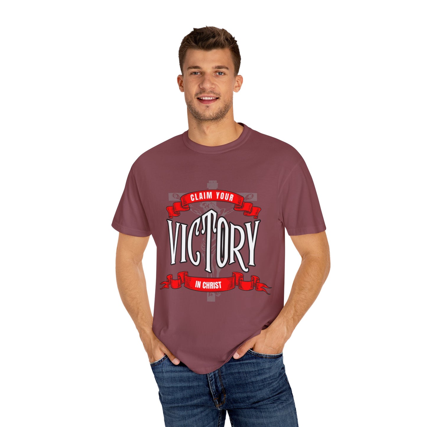 Victory in Christ Unisex Garment-Dyed T-Shirt