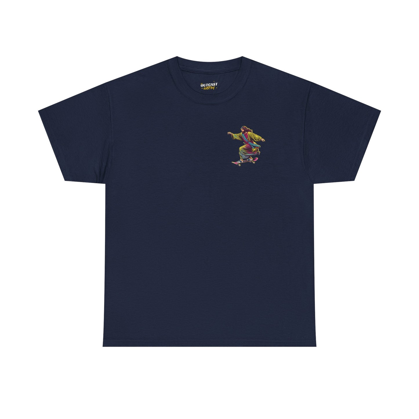 Jesus Skater Unisex Heavy Cotton Tee - Cool and Casual Faith-Inspired Shirt