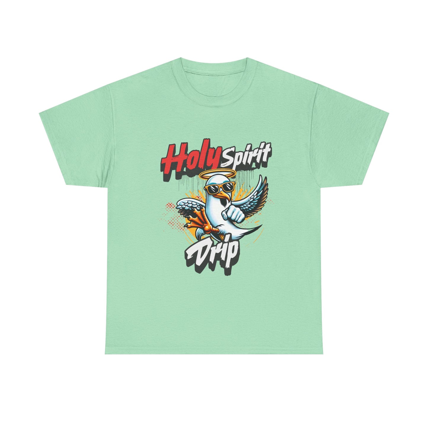 Holy Spirit Drip Unisex Heavy Cotton Tee - Unique Graphic Tee for Everyday Style