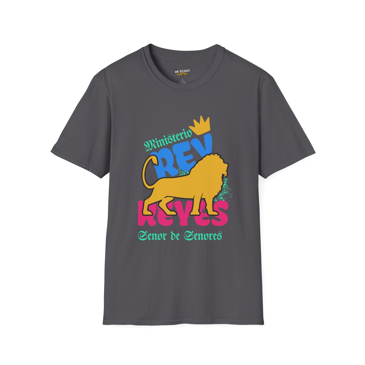 Ministerio Crew Unisex Softstyle T-Shirt - Vibrant Lion Design for Casual Wear