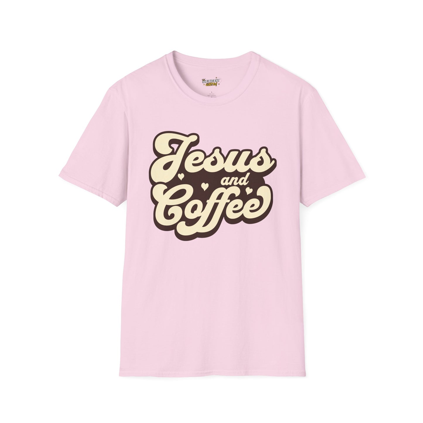 Jesus and Coffee Unisex Softstyle T-Shirt - Perfect for Faith Lovers and Coffee Enthusiasts