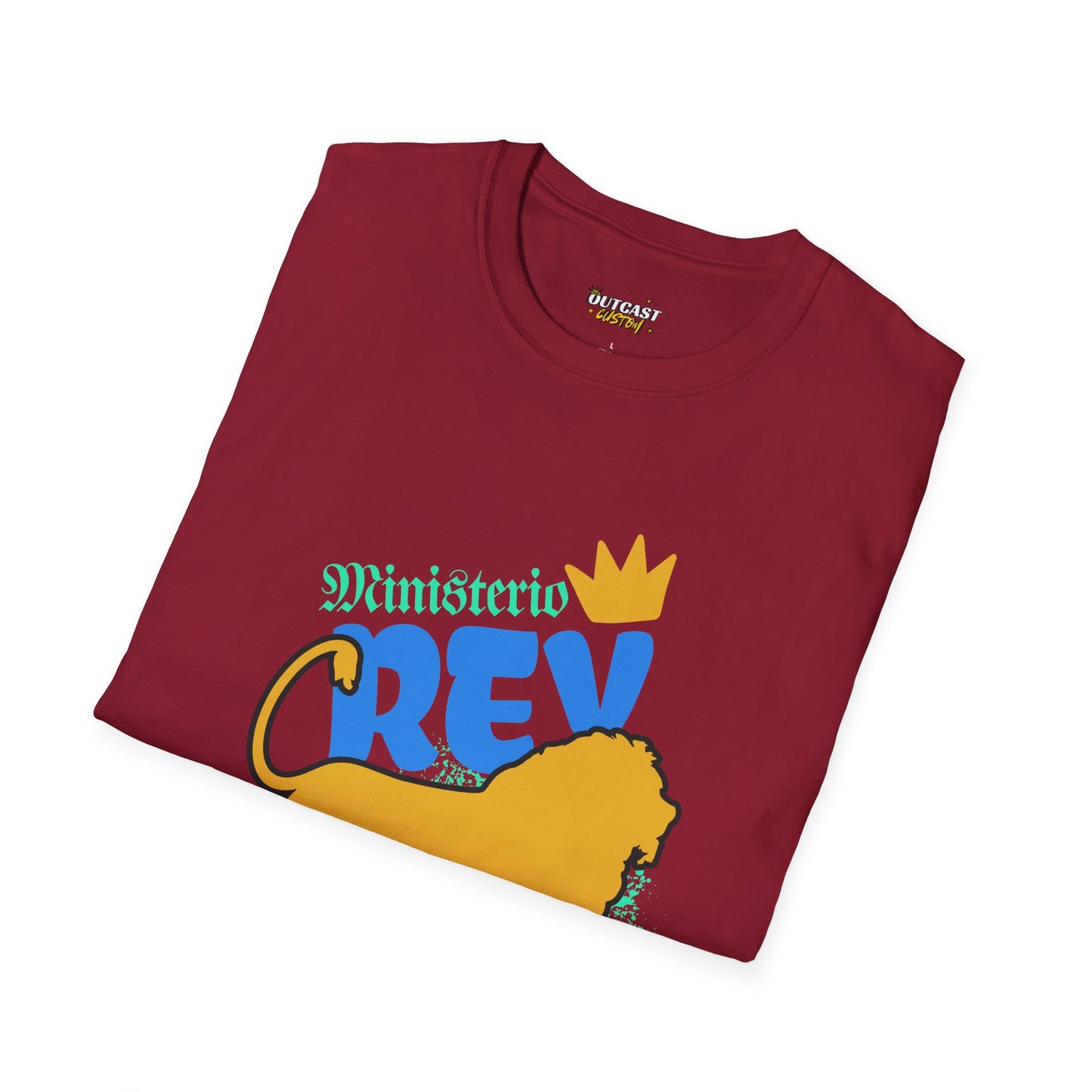 Ministerio Crew Unisex Softstyle T-Shirt - Vibrant Lion Design for Casual Wear