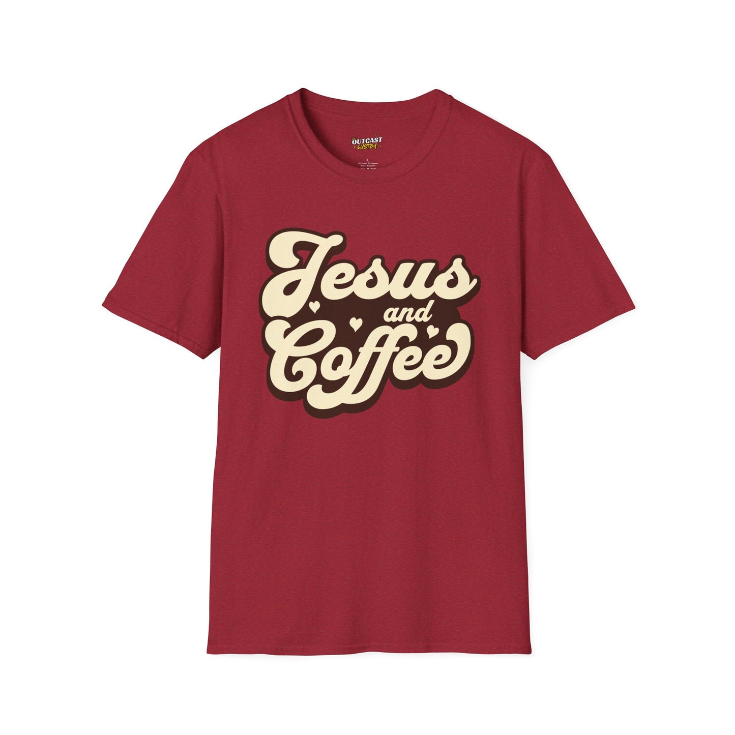 Jesus and Coffee Unisex Softstyle T-Shirt - Perfect for Faith Lovers and Coffee Enthusiasts