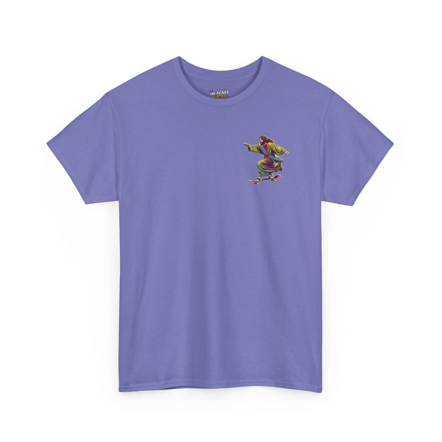 Jesus Skater Unisex Heavy Cotton Tee - Cool and Casual Faith-Inspired Shirt
