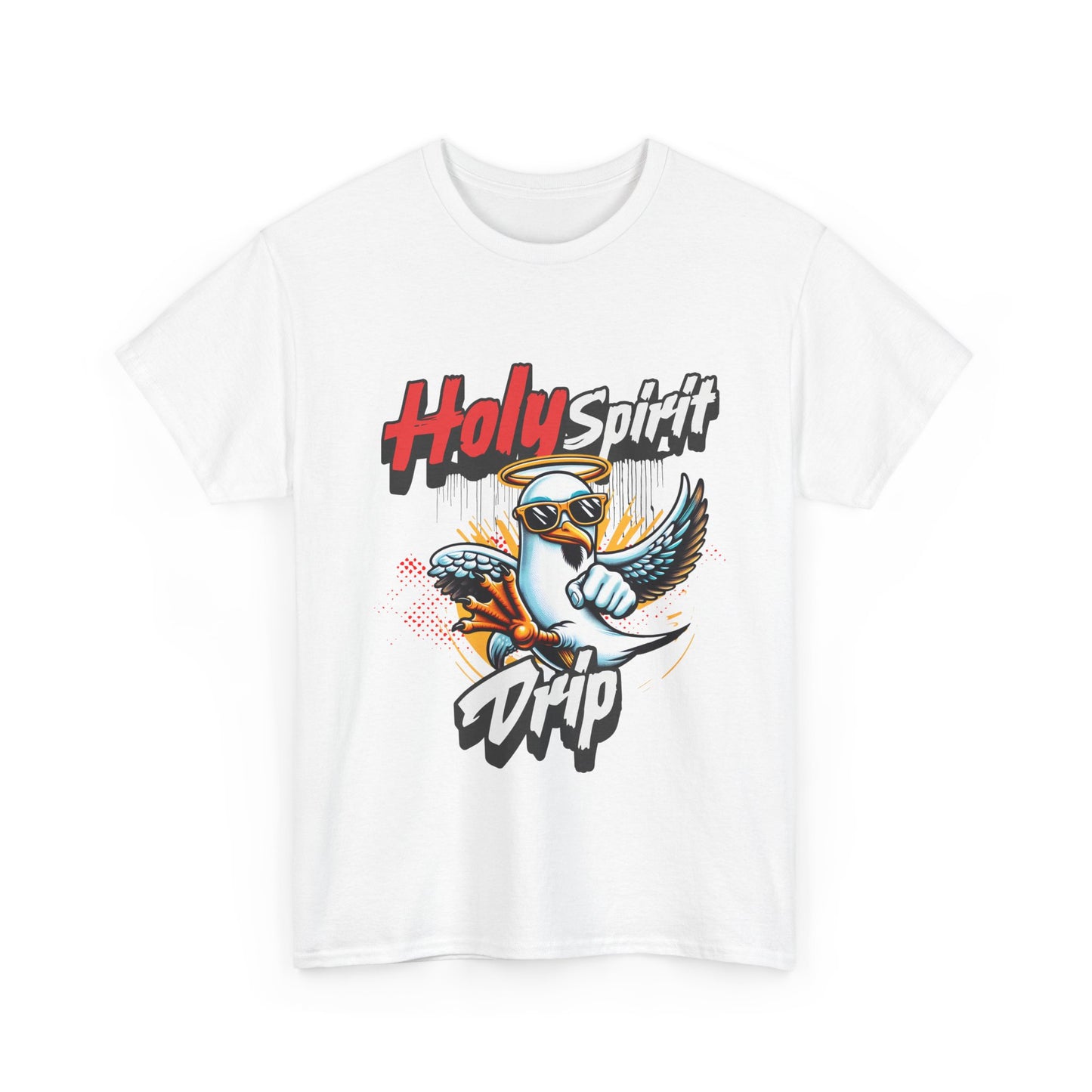 Holy Spirit Drip Unisex Heavy Cotton Tee - Unique Graphic Tee for Everyday Style