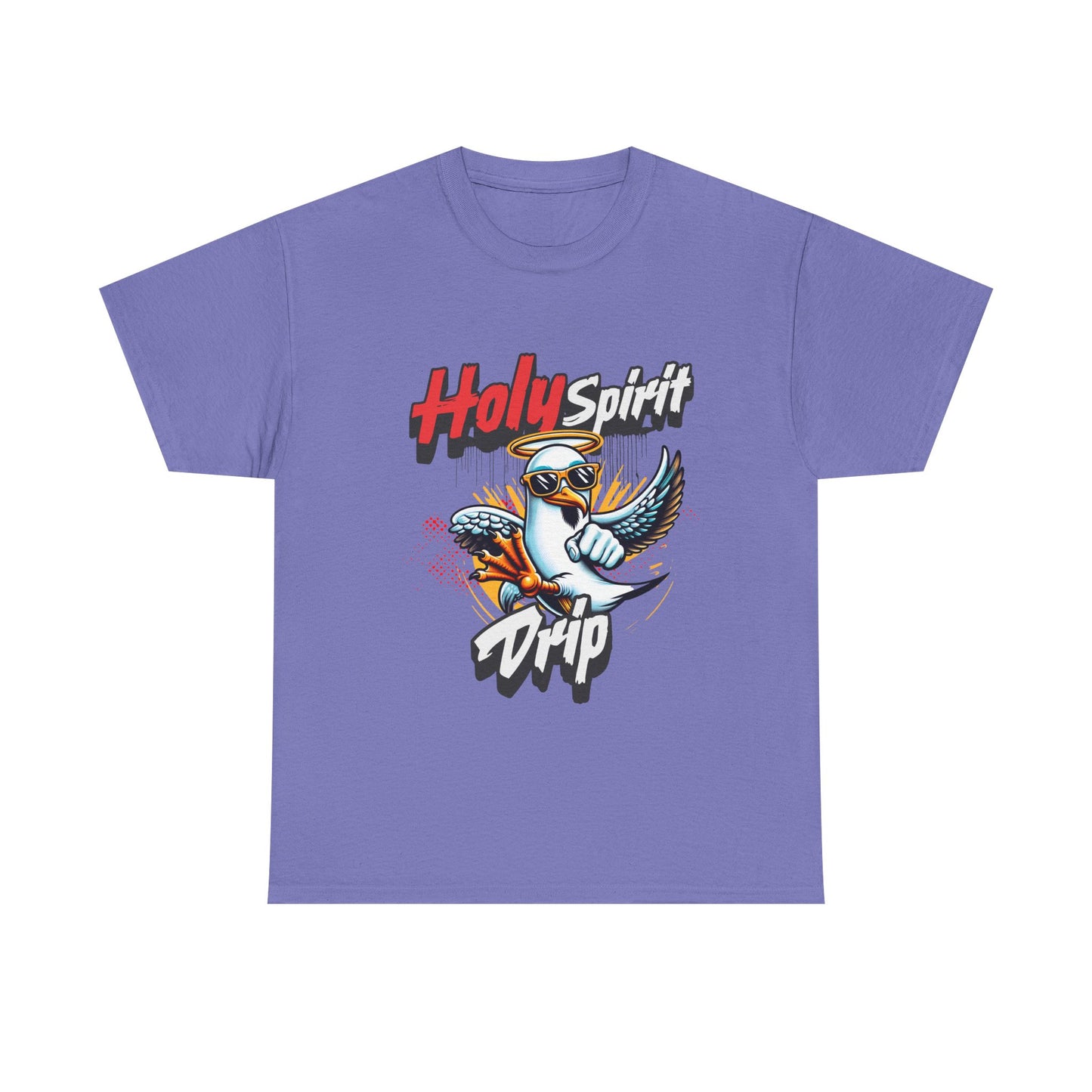 Holy Spirit Drip Unisex Heavy Cotton Tee - Unique Graphic Tee for Everyday Style
