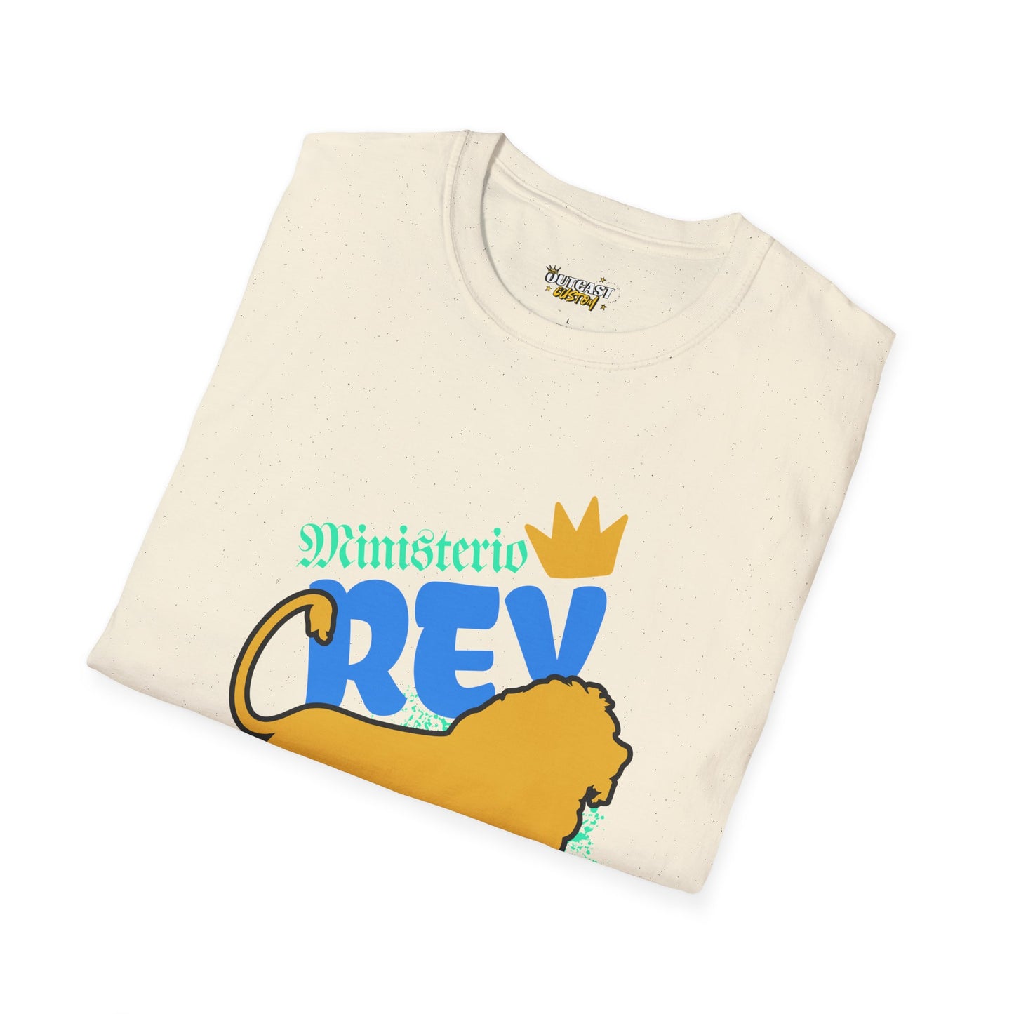 Ministerio Crew Unisex Softstyle T-Shirt - Vibrant Lion Design for Casual Wear