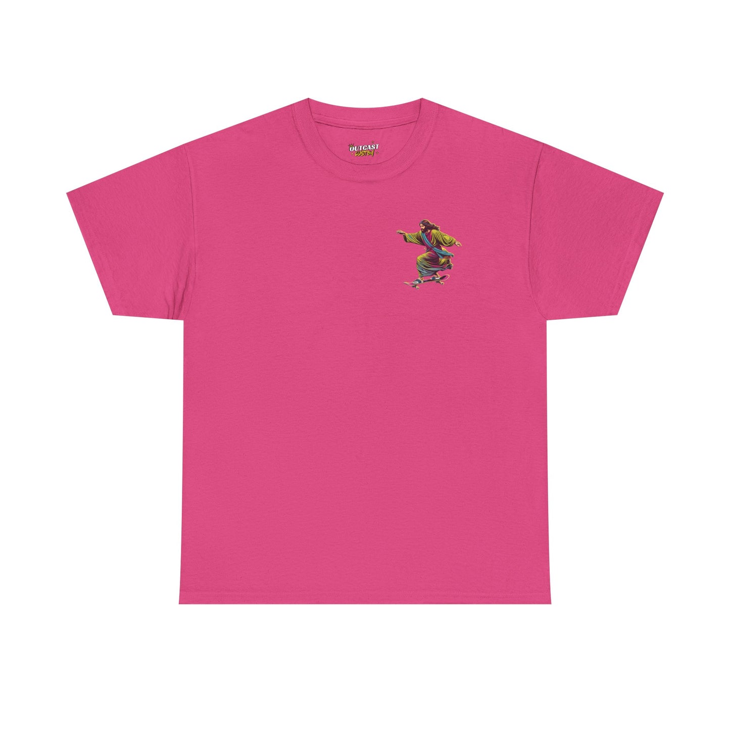 Jesus Skater Unisex Heavy Cotton Tee - Cool and Casual Faith-Inspired Shirt