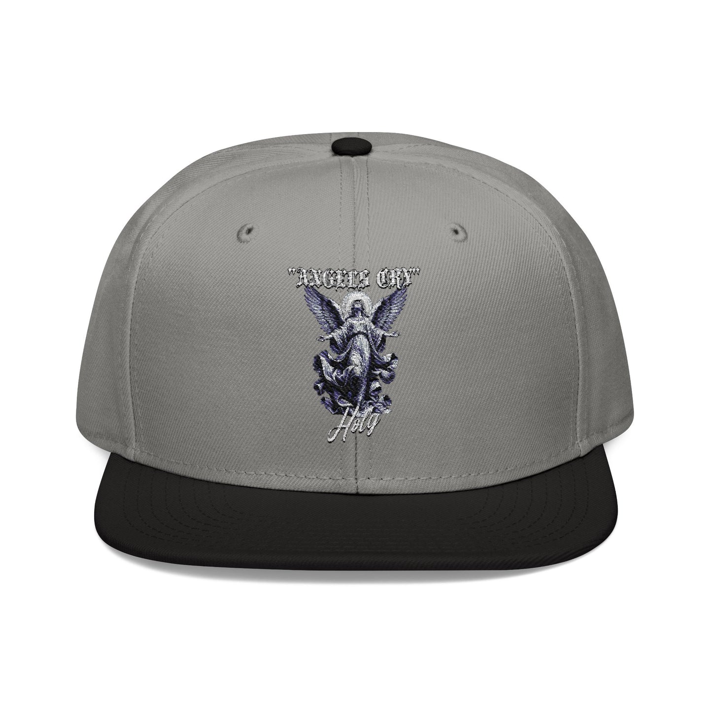 Embroidered Snapback Cap - "Angels Cry" Design