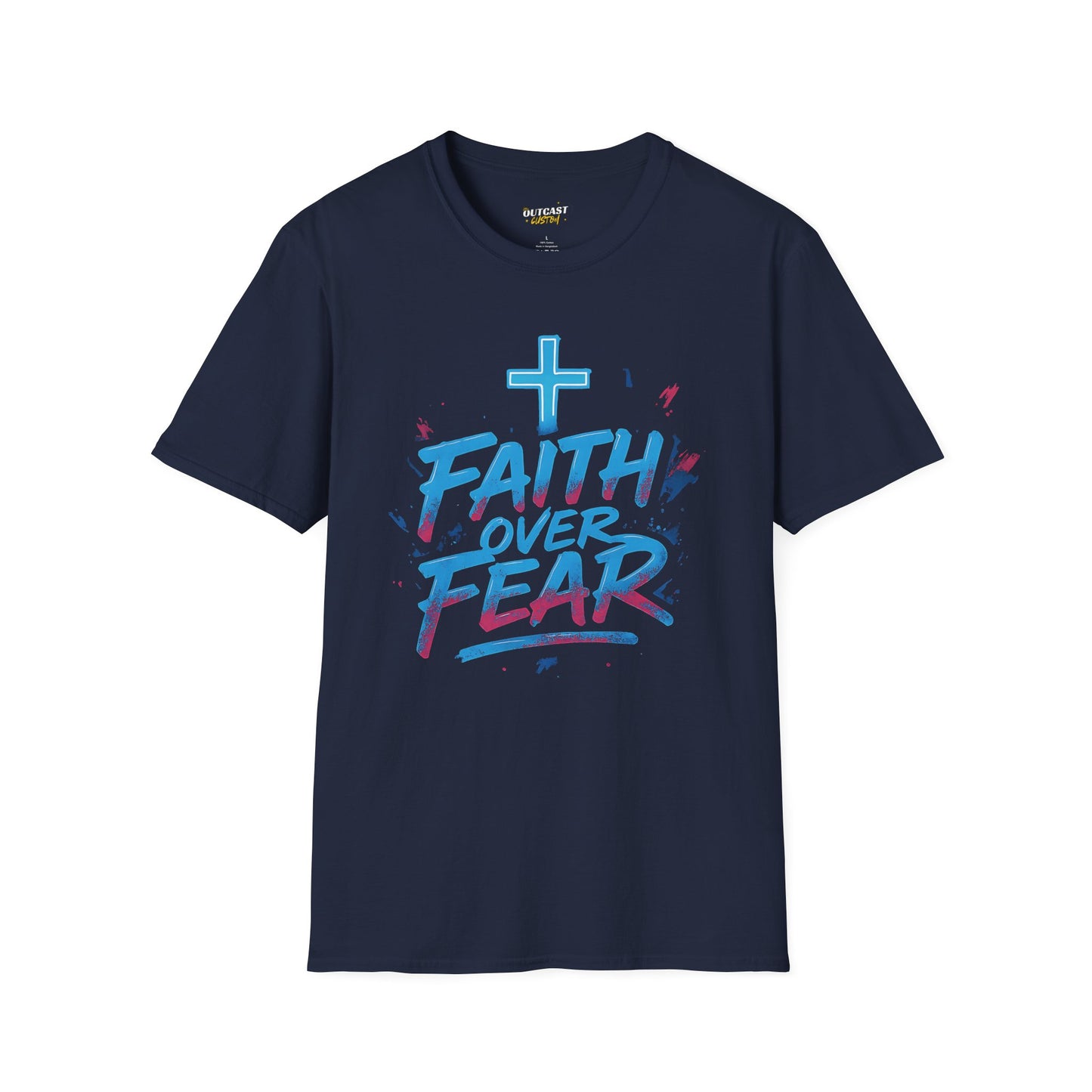 Faith Over Fear Unisex Softstyle T-Shirt - Inspirational Graphic Tee