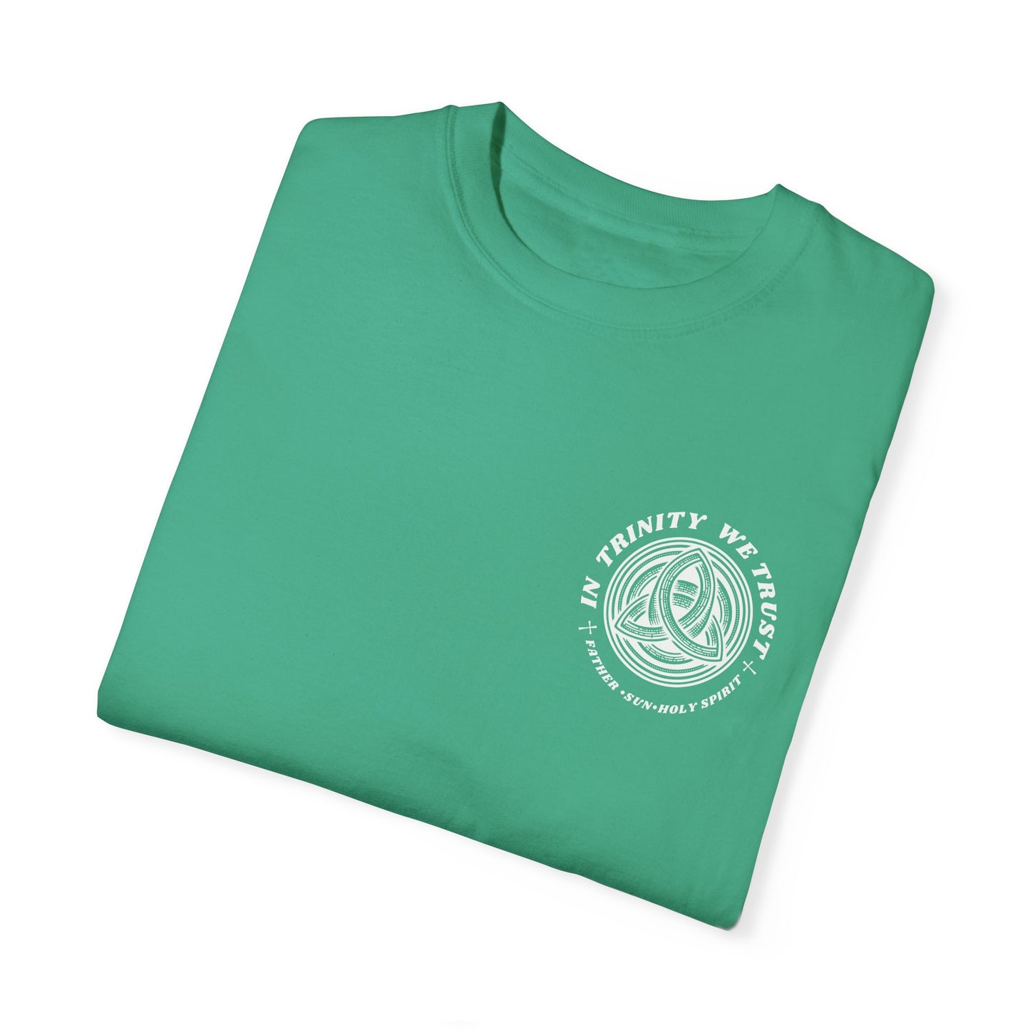 Unisex Garment-Dyed T-Shirt - 'In Trinity We Trust' Vintage Style