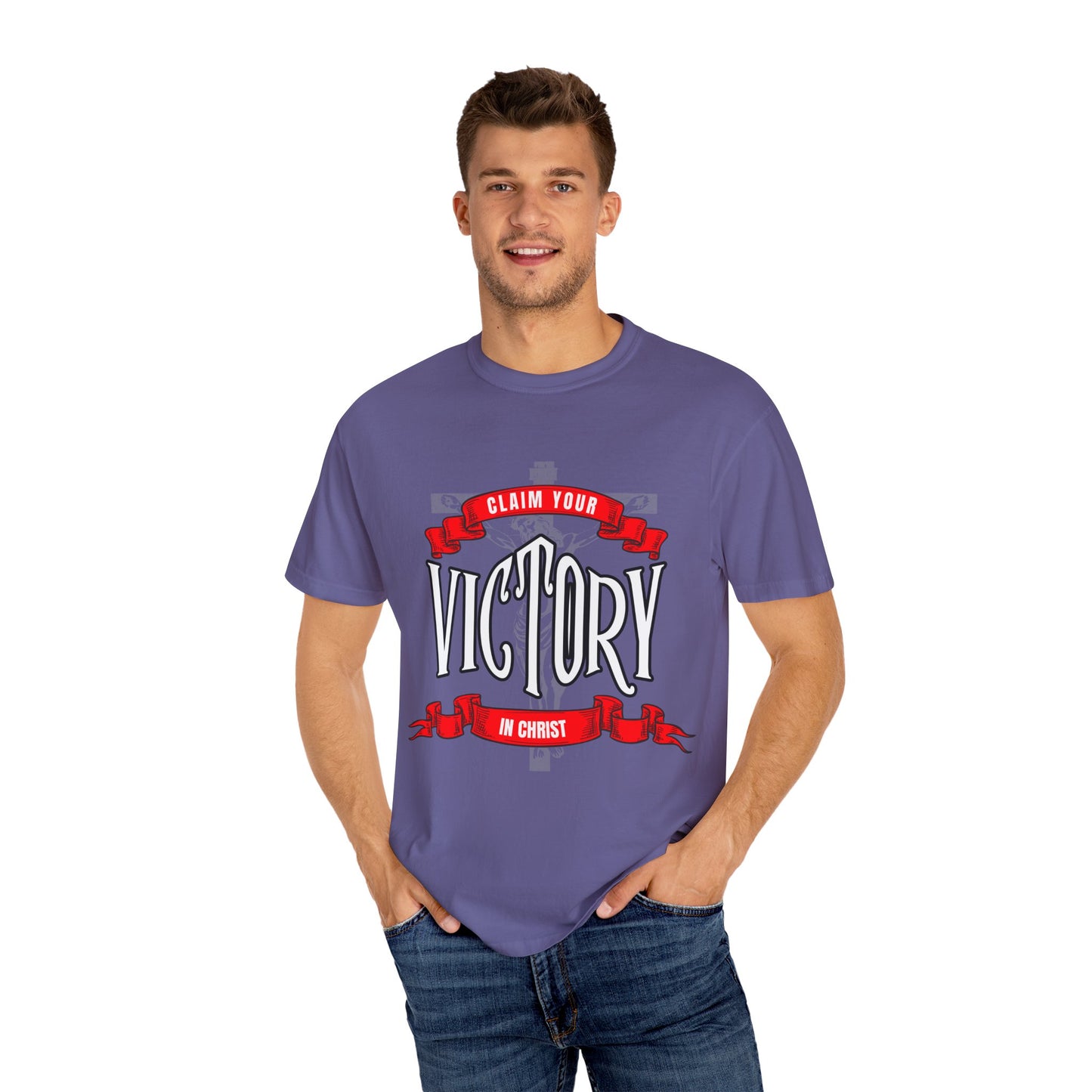 Victory in Christ Unisex Garment-Dyed T-Shirt