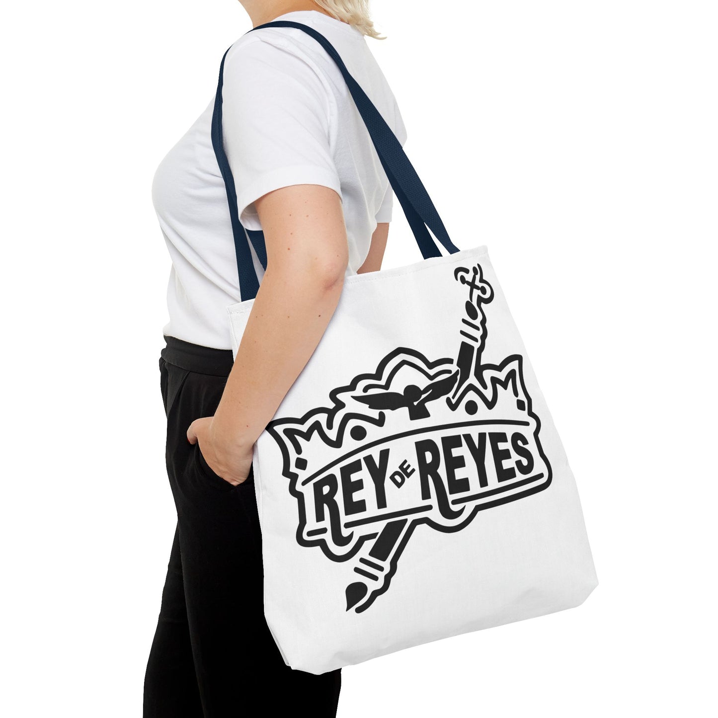 Inspirational Faith Tote Bag | Rey de Reyes Design | Perfect for Everyday Use