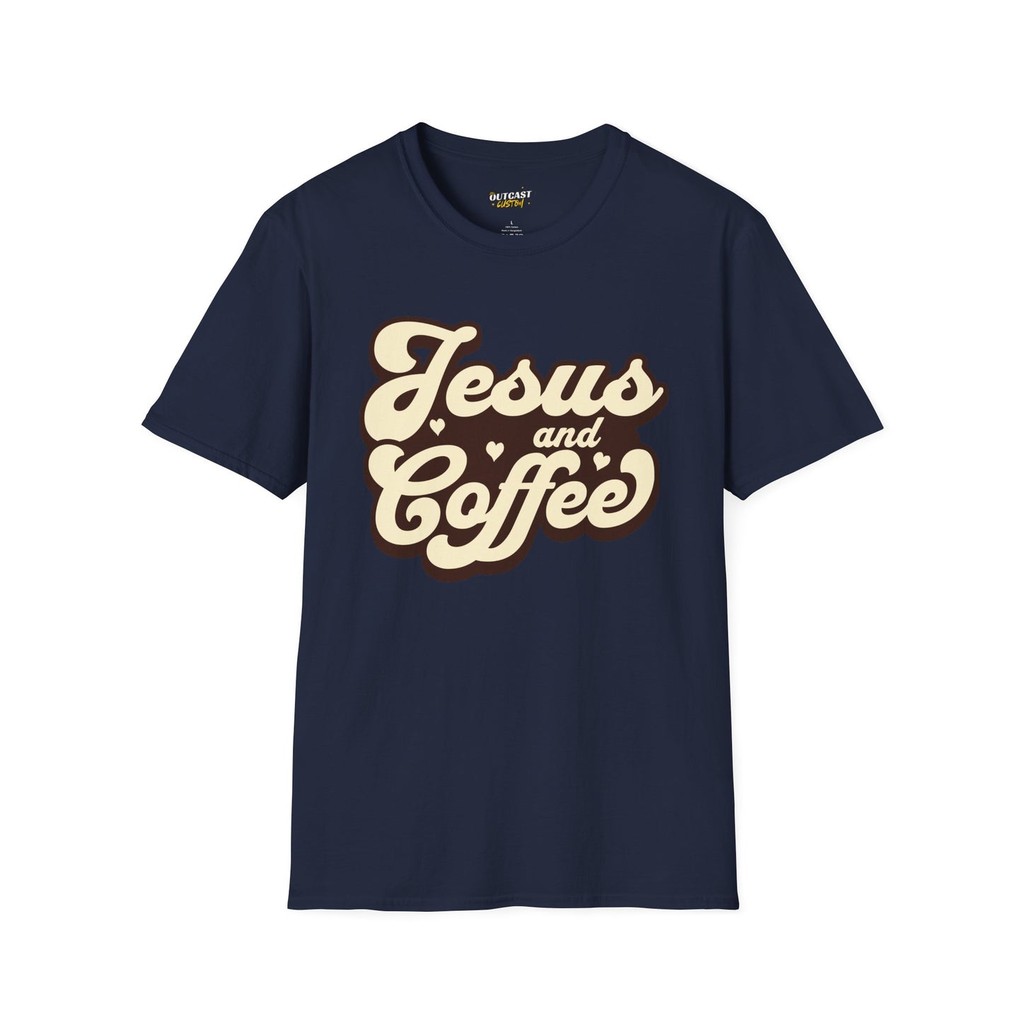 Jesus and Coffee Unisex Softstyle T-Shirt - Perfect for Faith Lovers and Coffee Enthusiasts