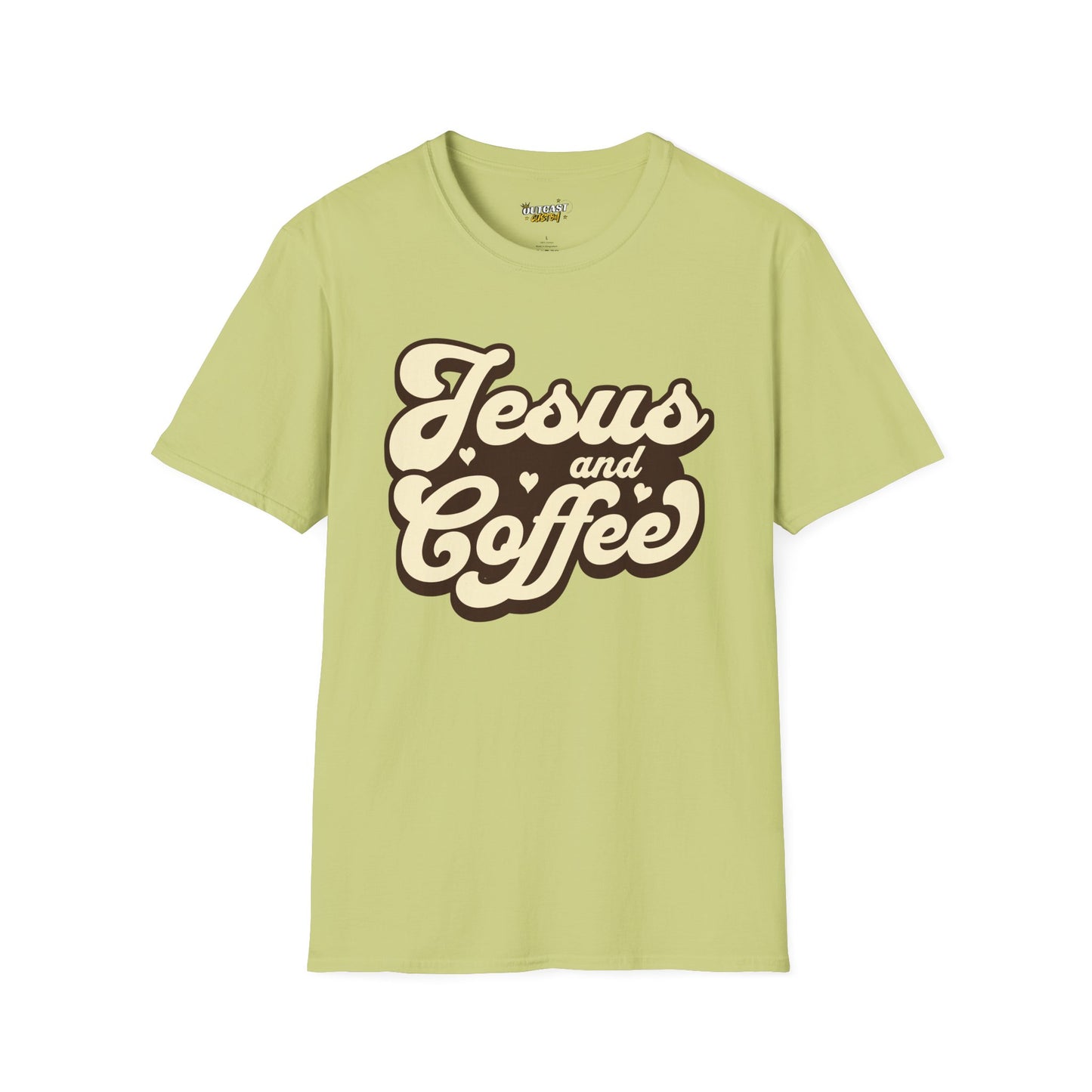 Jesus and Coffee Unisex Softstyle T-Shirt - Perfect for Faith Lovers and Coffee Enthusiasts