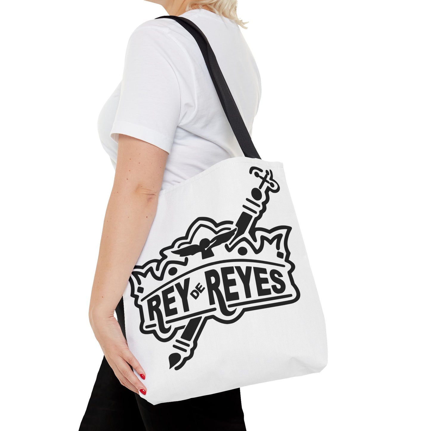 Inspirational Faith Tote Bag | Rey de Reyes Design | Perfect for Everyday Use