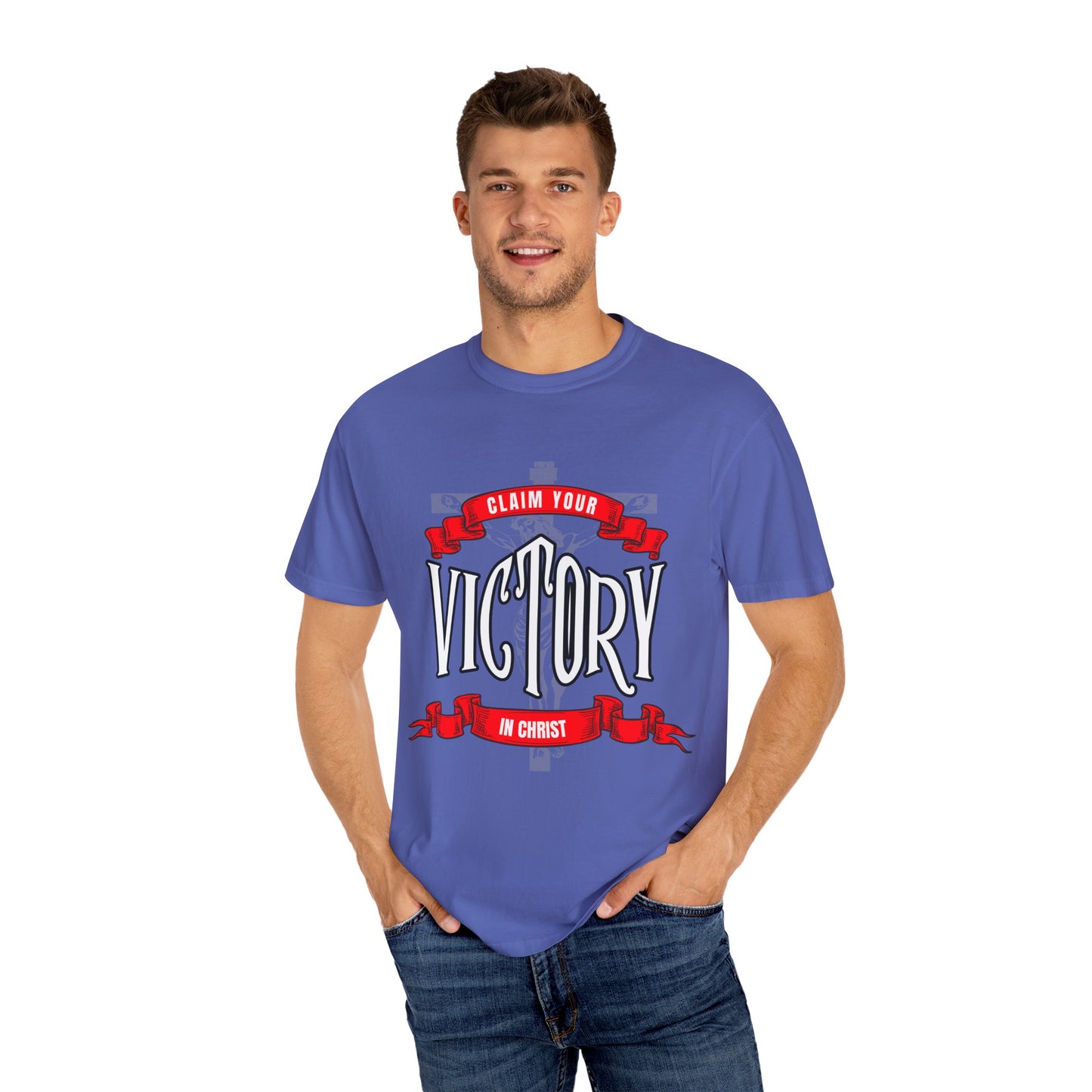 Victory in Christ Unisex Garment-Dyed T-Shirt