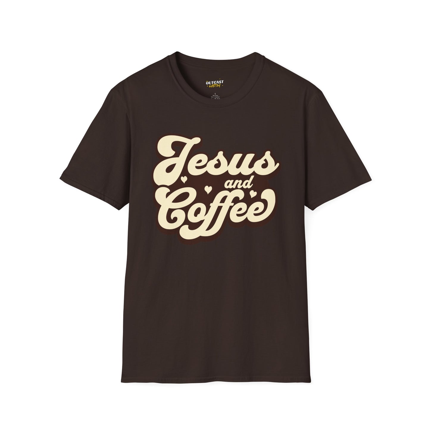 Jesus and Coffee Unisex Softstyle T-Shirt - Perfect for Faith Lovers and Coffee Enthusiasts