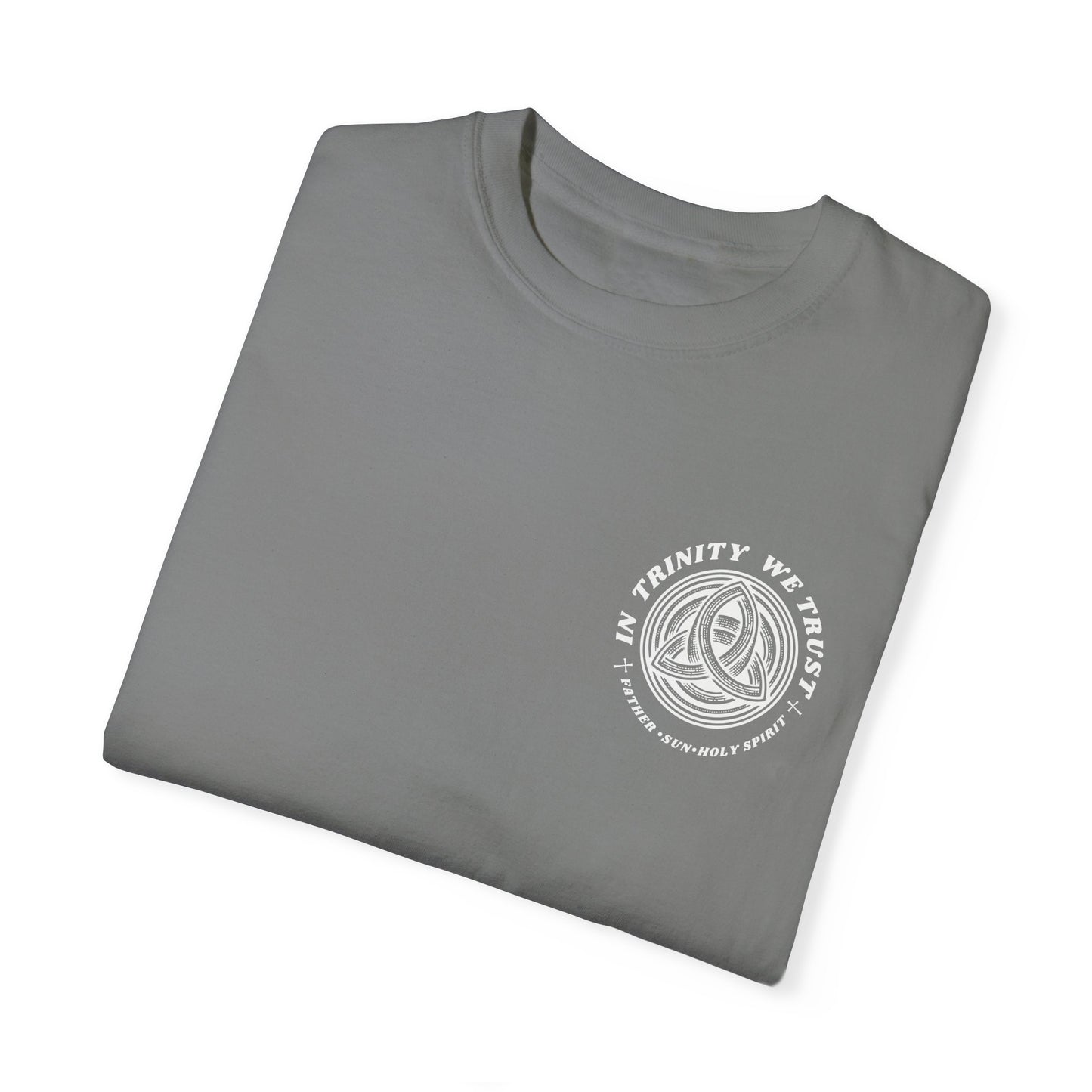 Unisex Garment-Dyed T-Shirt - 'In Trinity We Trust' Vintage Style