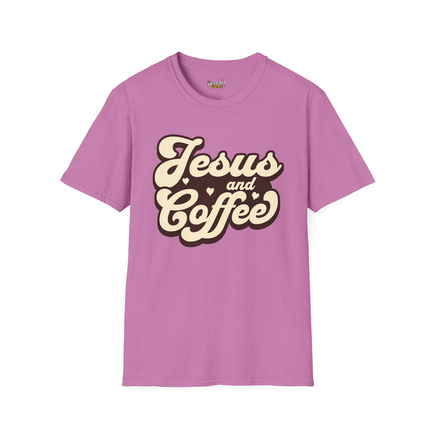Jesus and Coffee Unisex Softstyle T-Shirt - Perfect for Faith Lovers and Coffee Enthusiasts