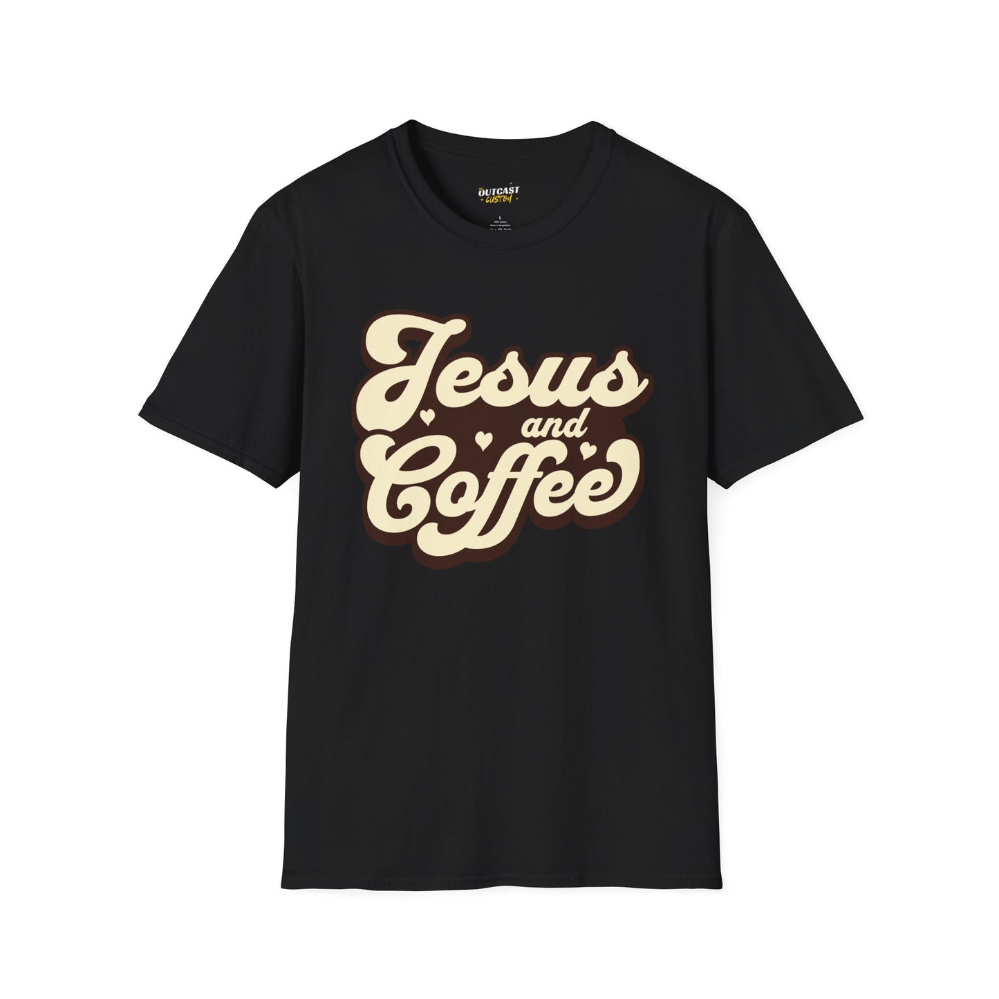 Jesus and Coffee Unisex Softstyle T-Shirt - Perfect for Faith Lovers and Coffee Enthusiasts