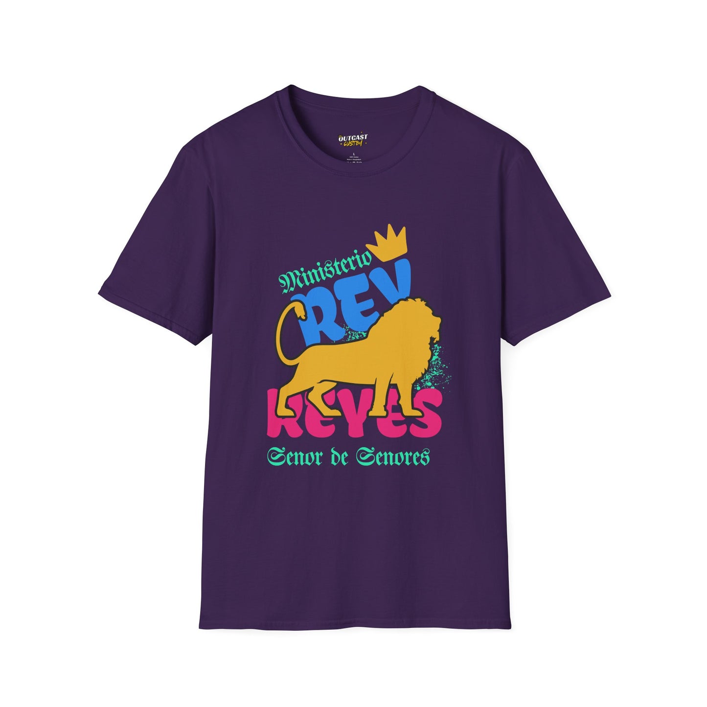 Ministerio Crew Unisex Softstyle T-Shirt - Vibrant Lion Design for Casual Wear