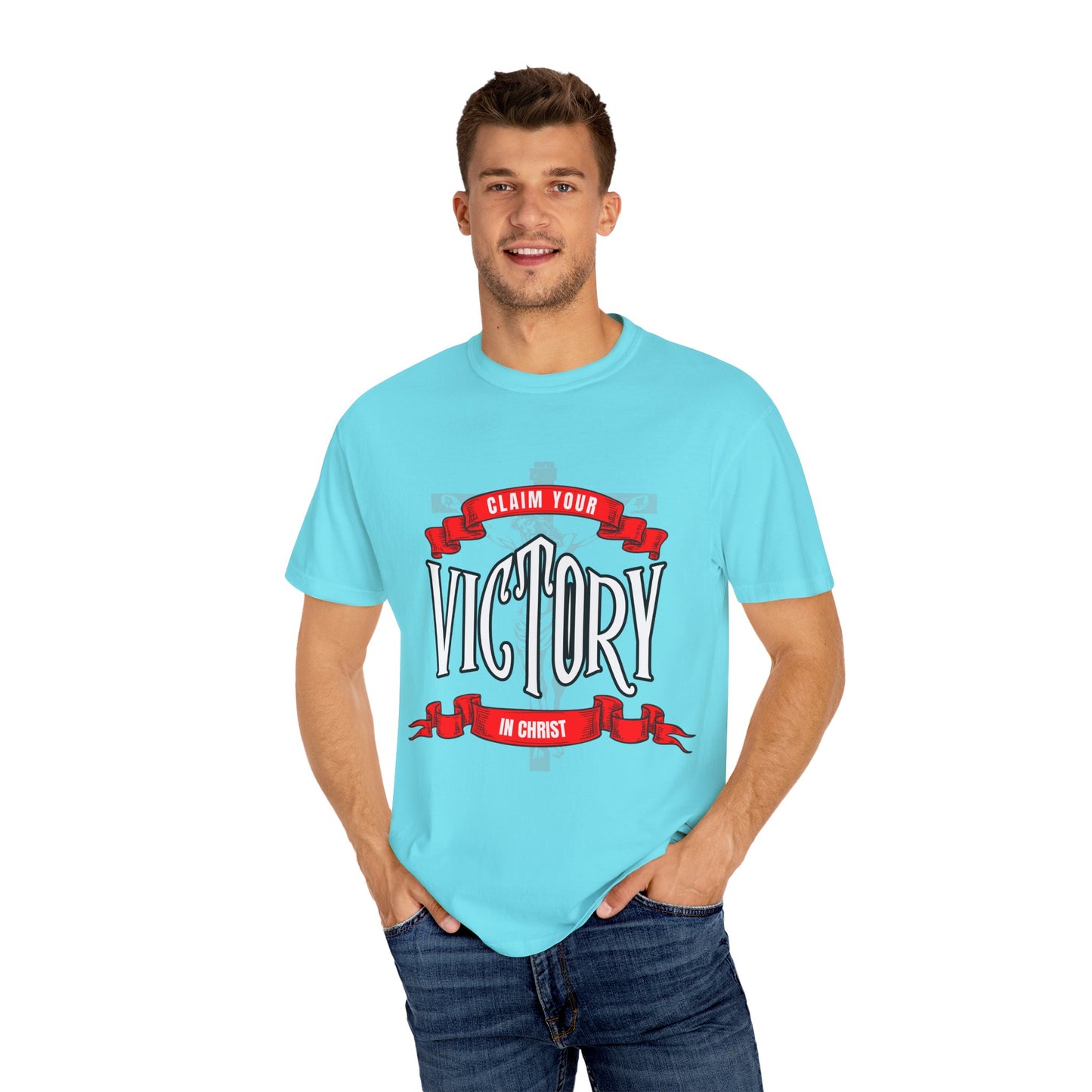 Victory in Christ Unisex Garment-Dyed T-Shirt