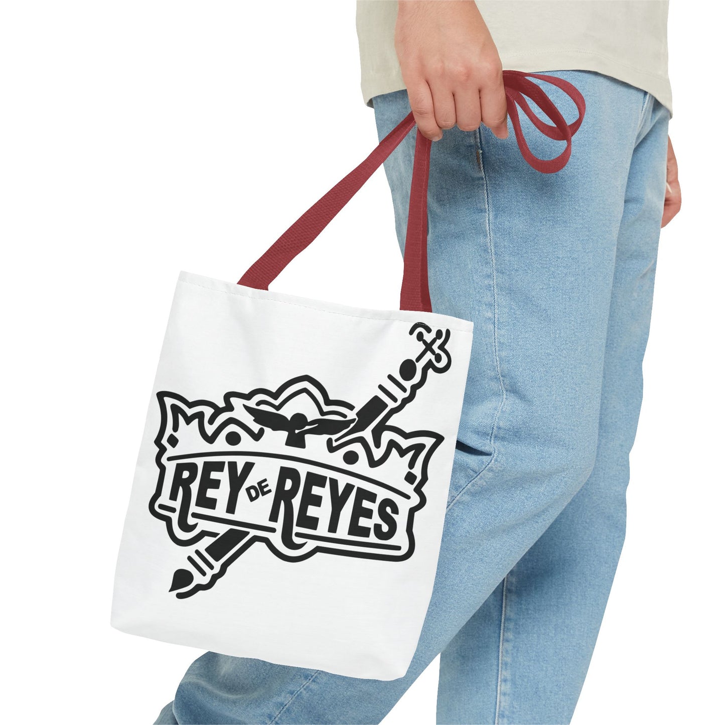 Inspirational Faith Tote Bag | Rey de Reyes Design | Perfect for Everyday Use
