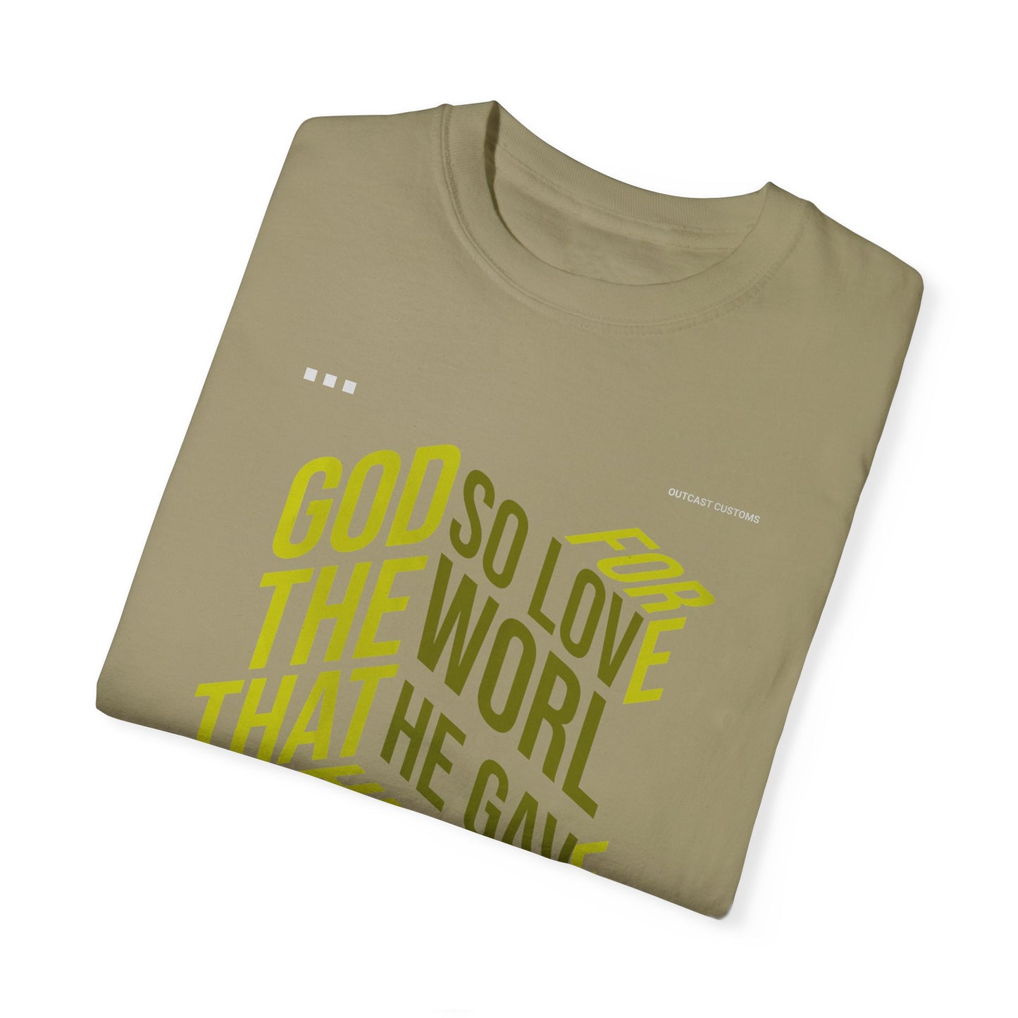 Inspirational Faith T-Shirt - "For God So Loved the World"