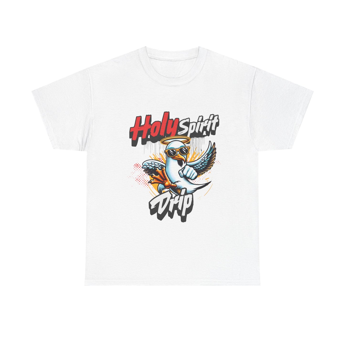 Holy Spirit Drip Unisex Heavy Cotton Tee - Unique Graphic Tee for Everyday Style