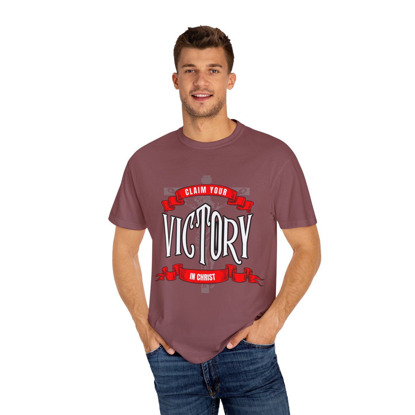 Victory in Christ Unisex Garment-Dyed T-Shirt