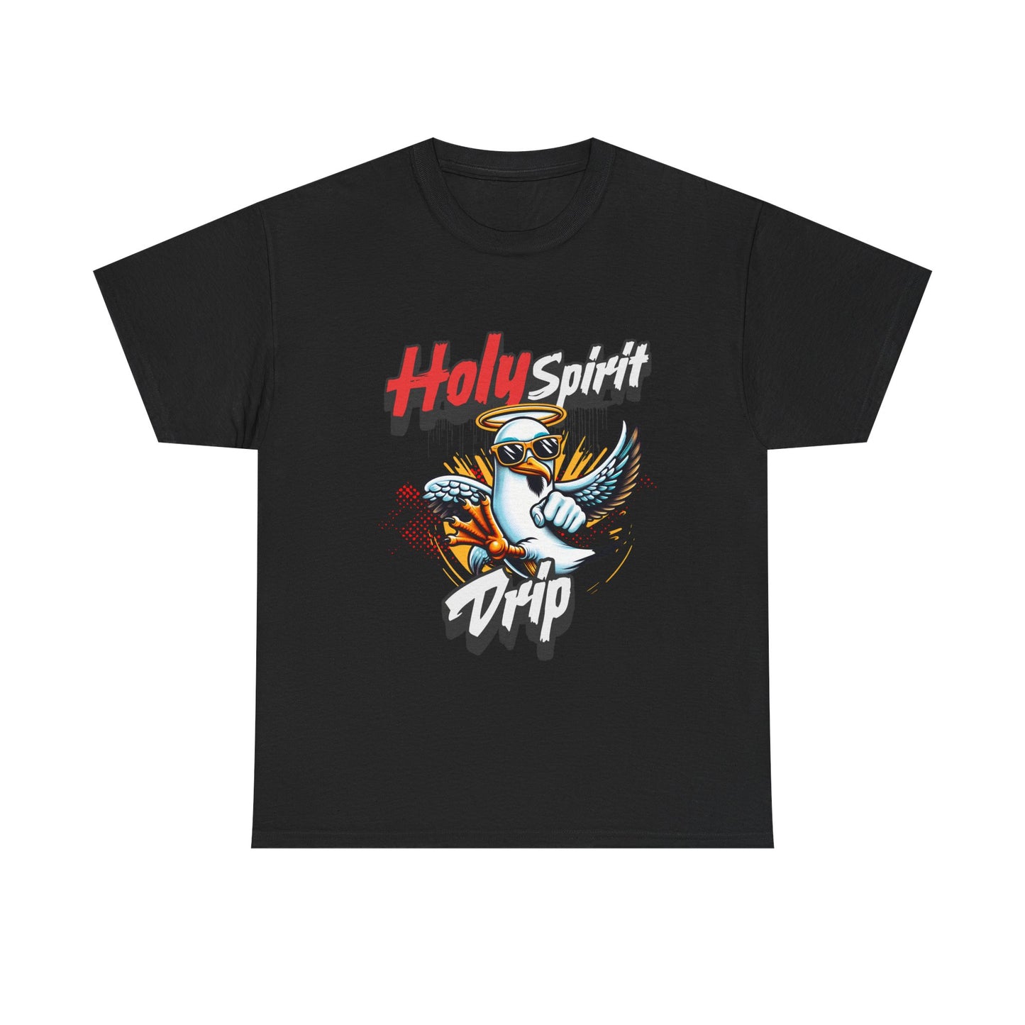 Holy Spirit Drip Unisex Heavy Cotton Tee - Unique Graphic Tee for Everyday Style