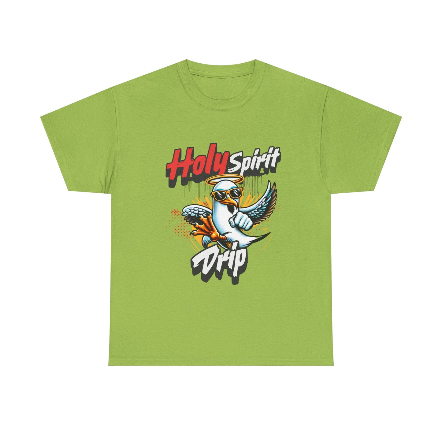 Holy Spirit Drip Unisex Heavy Cotton Tee - Unique Graphic Tee for Everyday Style