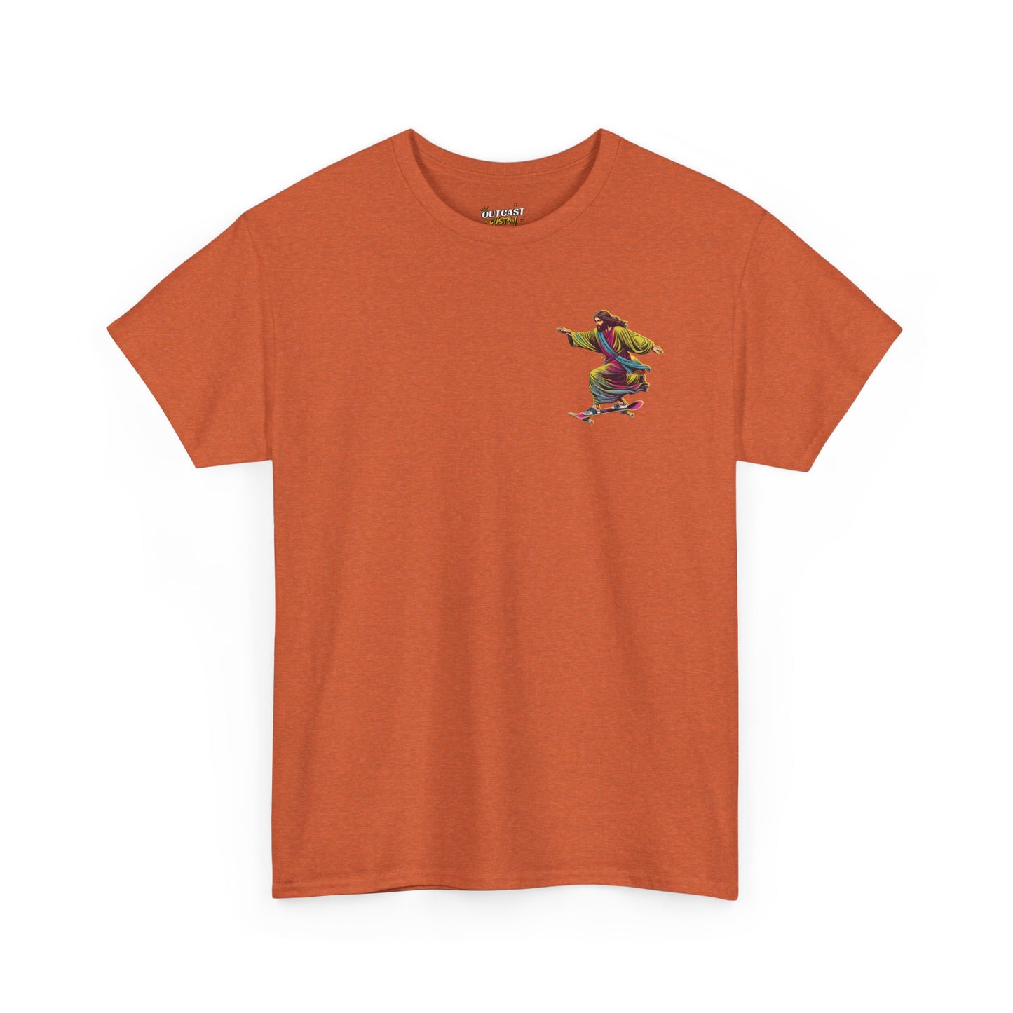Jesus Skater Unisex Heavy Cotton Tee - Cool and Casual Faith-Inspired Shirt